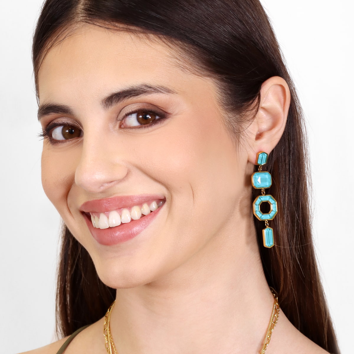 Pendientes Gleam Sytha Turquesa Anartxy