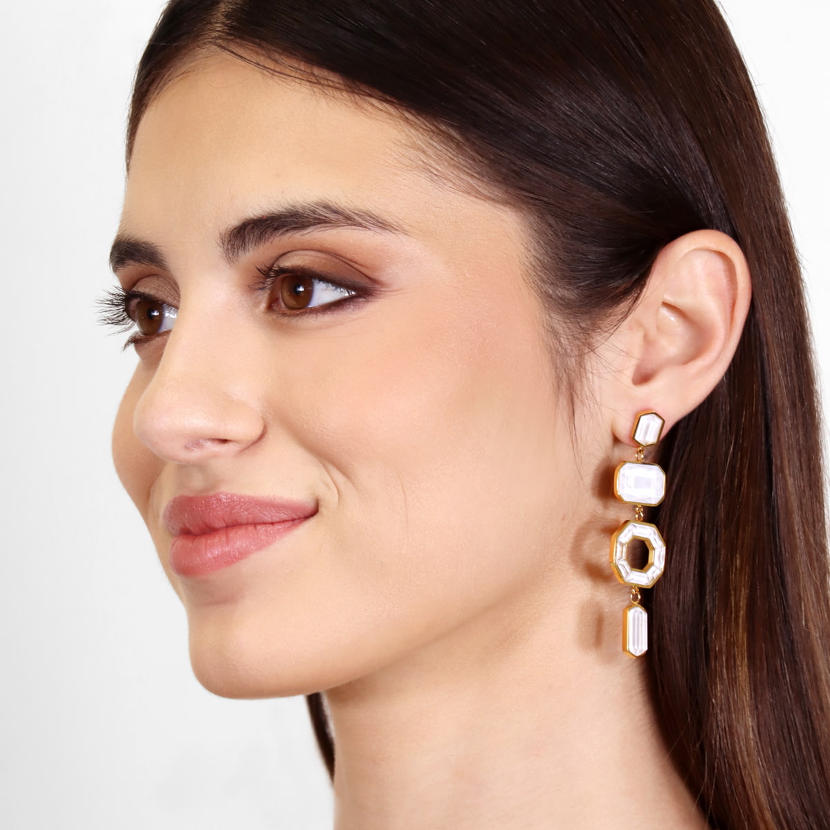 Pendientes Gleam Sytha Blanco Anartxy