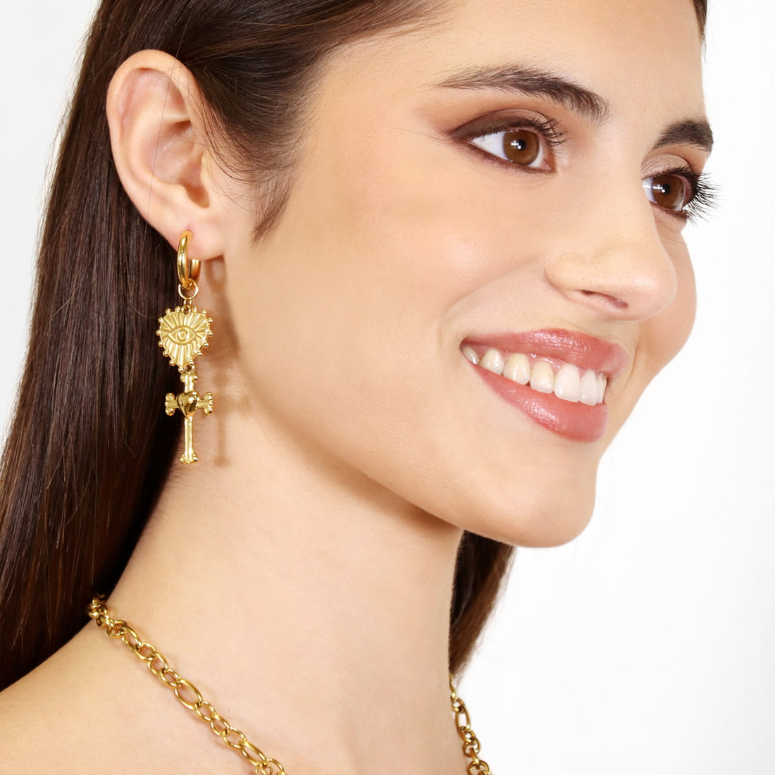 Pendientes Faith Hallow Dorado Anartxy