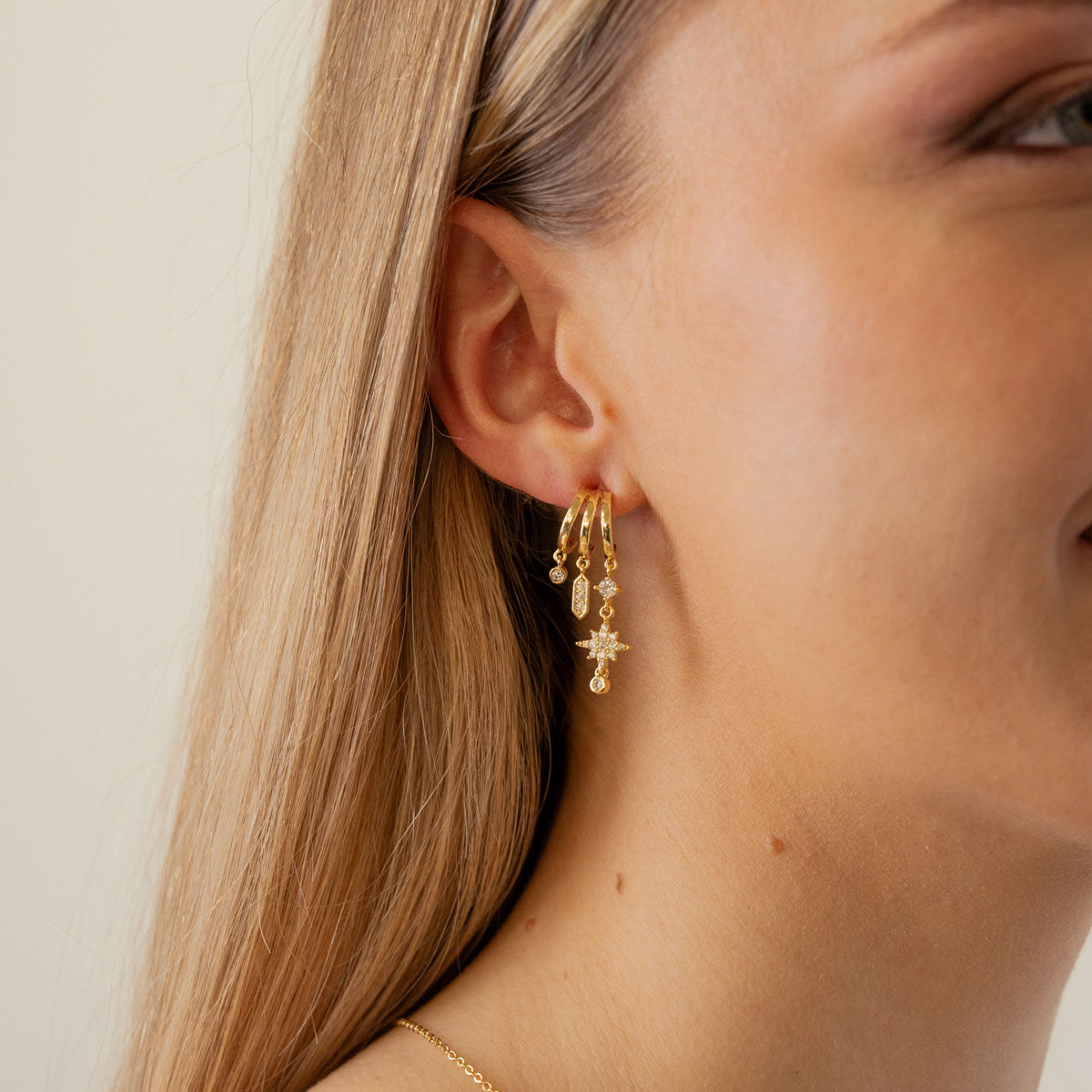 Pendientes Shine Shira Dorado Anartxy