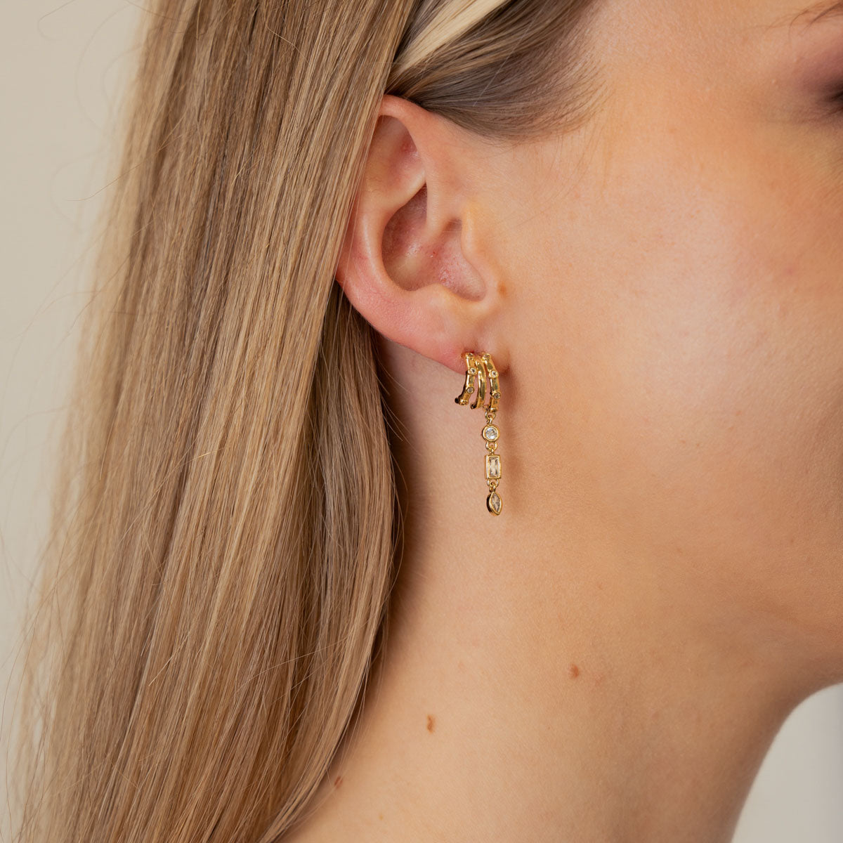 Pendientes Shine Riven Dorado Anartxy