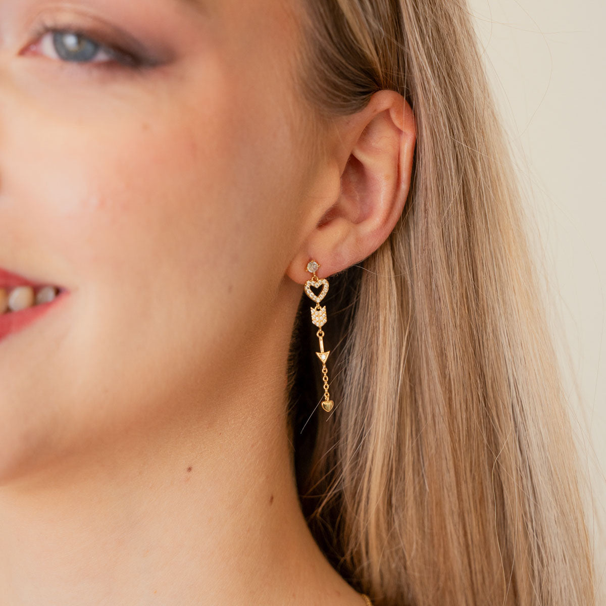 Pendientes Shine Amoura Dorado Anartxy