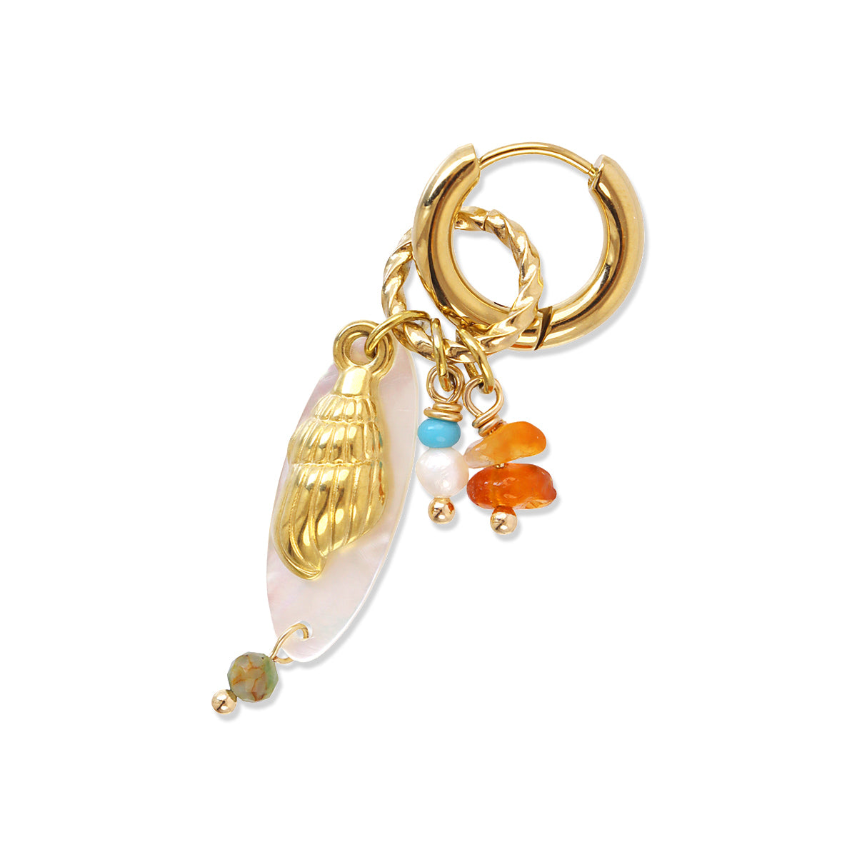 Pendientes Coast Briny Dorado Anartxy