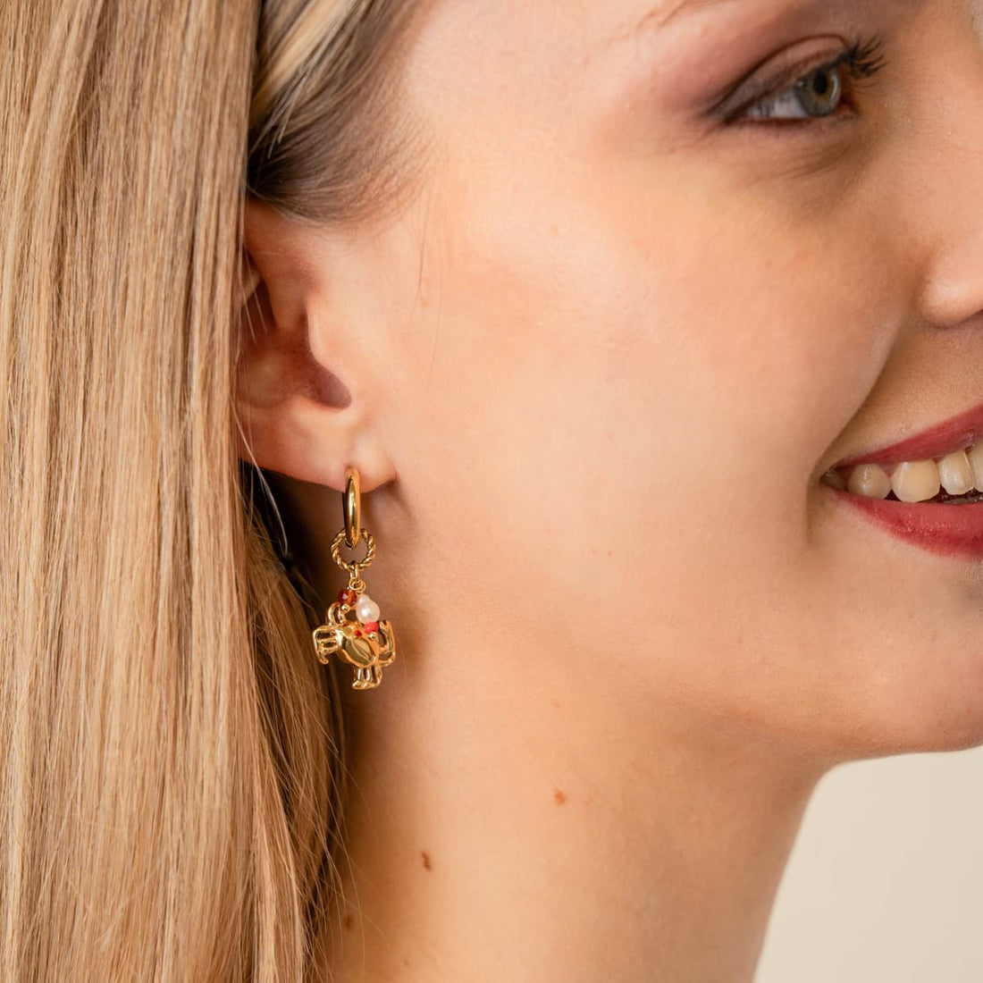 Pendientes Coast Crabell Dorado Anartxy