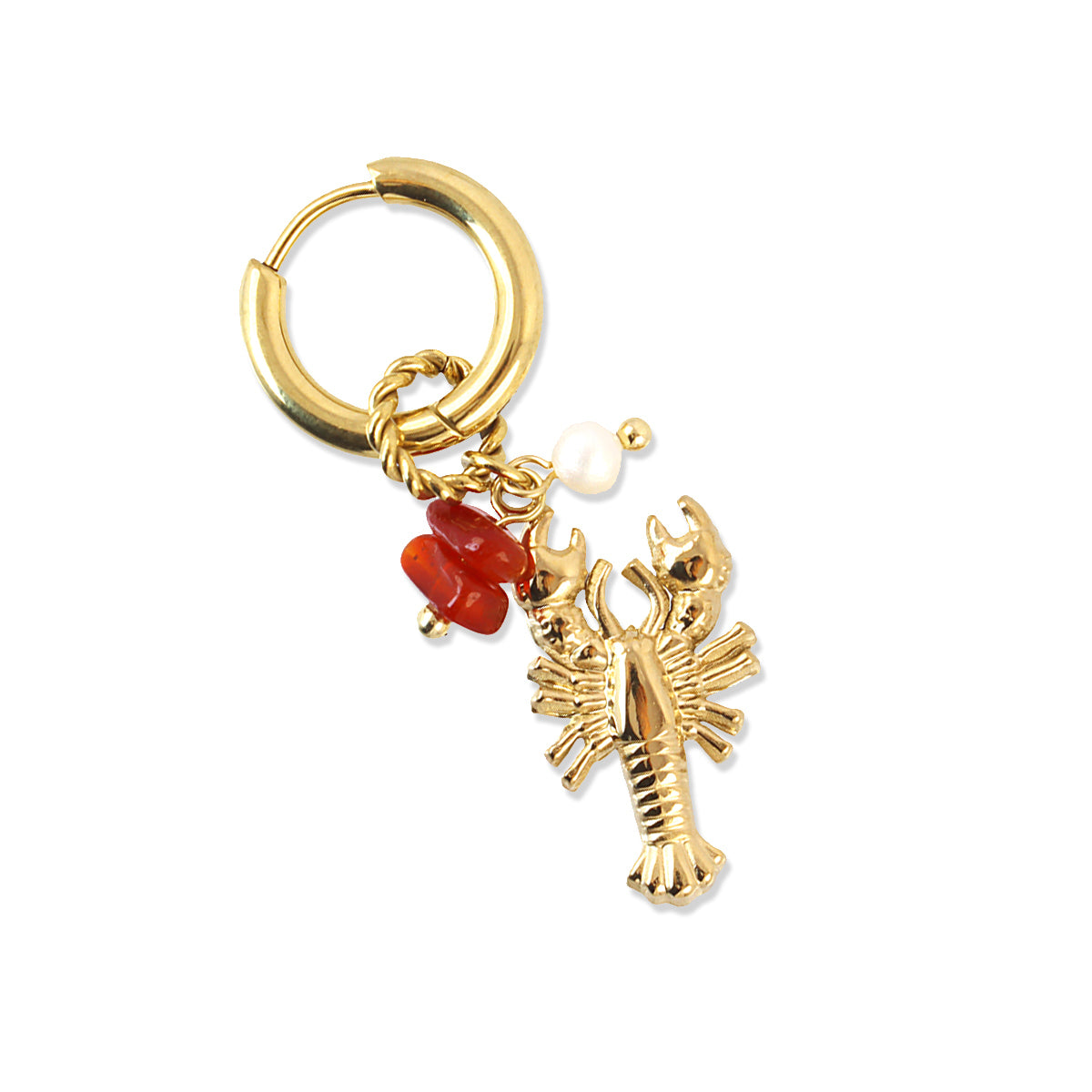 Pendientes Coast Pincer Dorado Anartxy