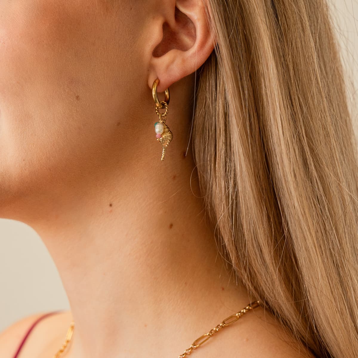 Pendientes Coast Azure Dorado Anartxy