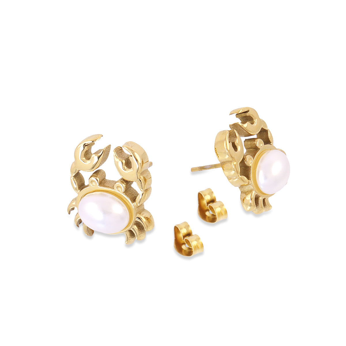 Pendientes Aqua Silt Dorado Anartxy