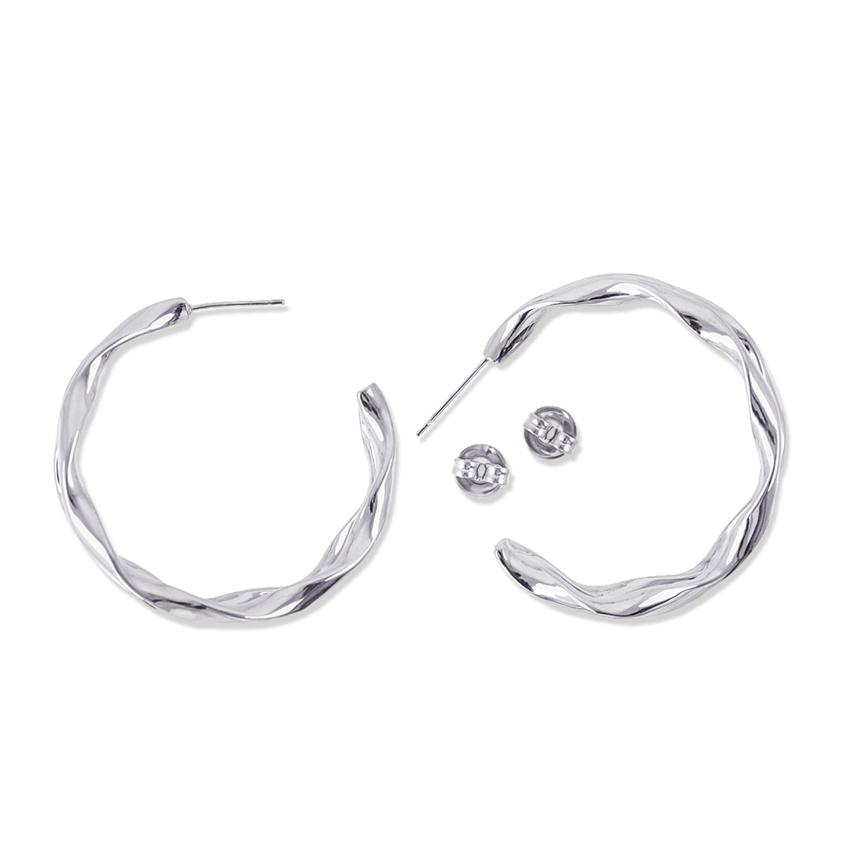 Pendientes Essentials Filo Plateado Anartxy