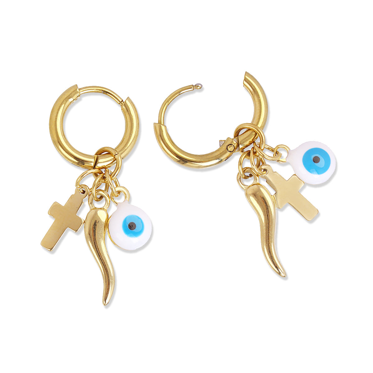 Pendientes Cornicello Fate Dorado Anartxy