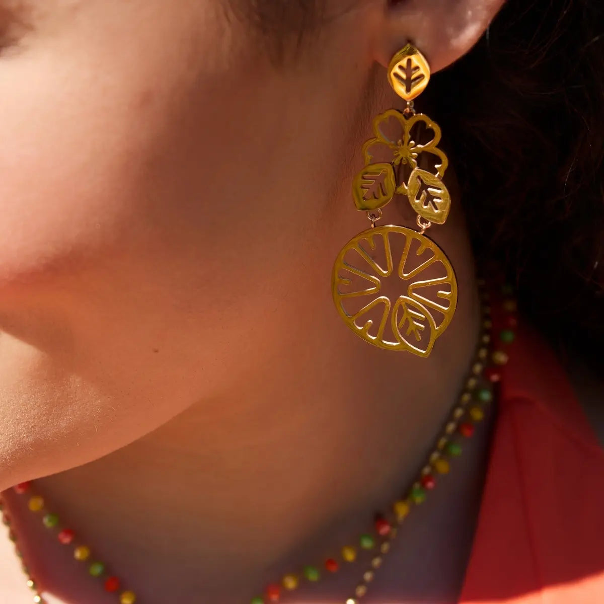 Pendientes Citrus Freshly Dorado Anartxy