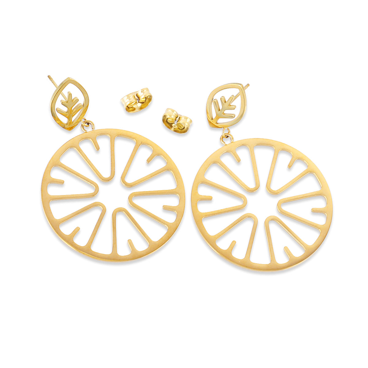 Pendientes Citrus Peel Dorado Anartxy