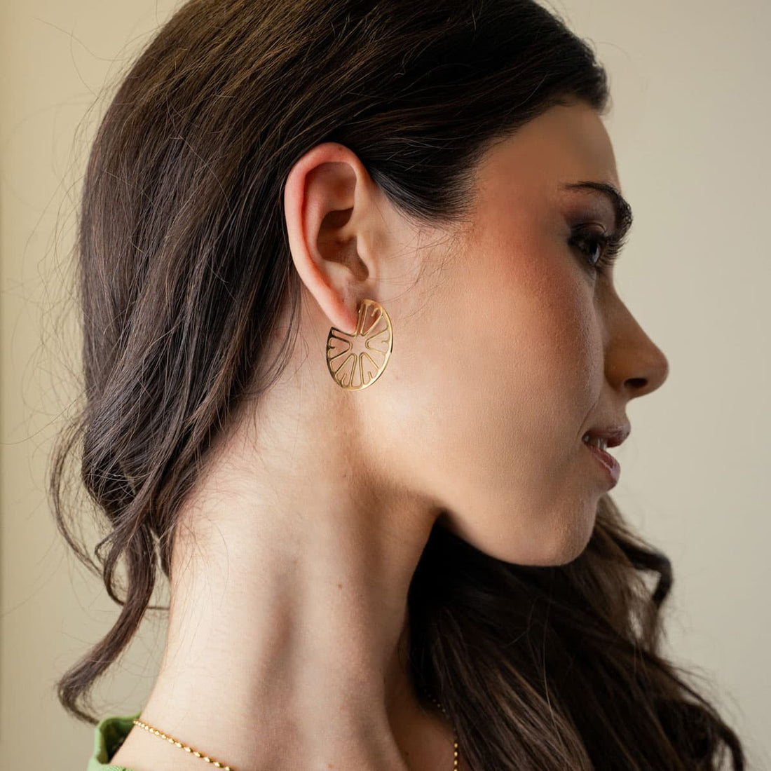 Pendientes Citrus Rind Dorado Anartxy