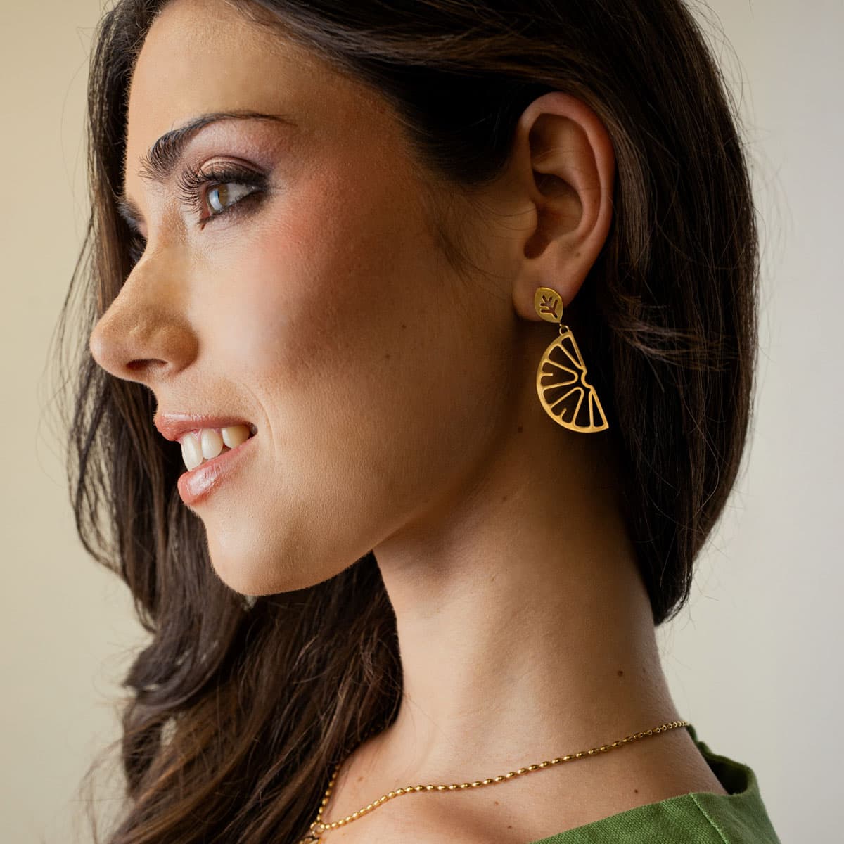 Pendientes Citrus Arome Dorado Anartxy