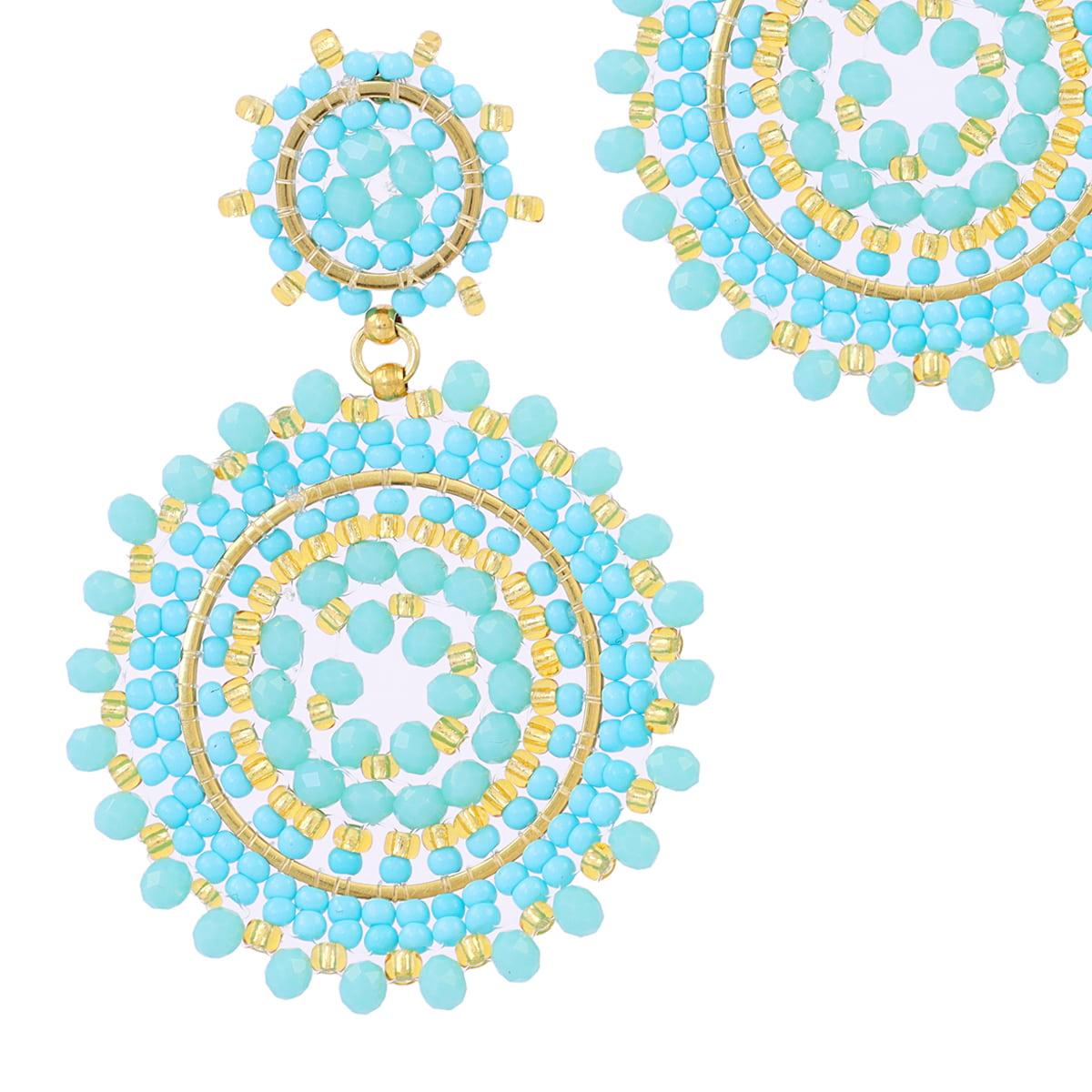 Pendientes largos Solea mandala Turquesa Anartxy