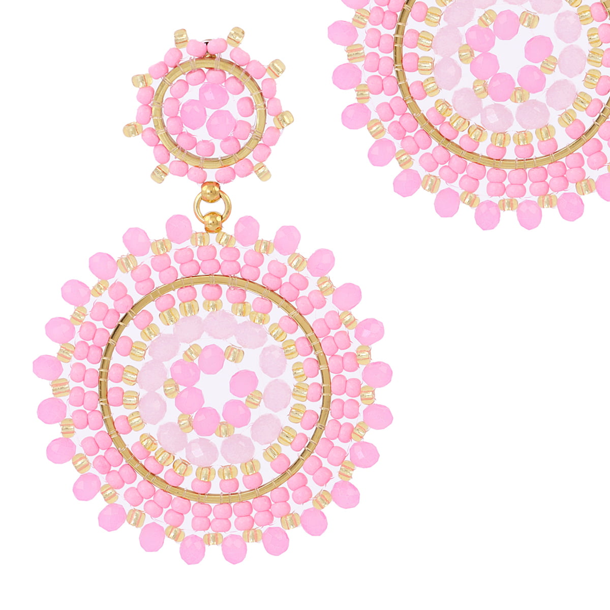 Pendientes largos Solea mandala Rosa Anartxy