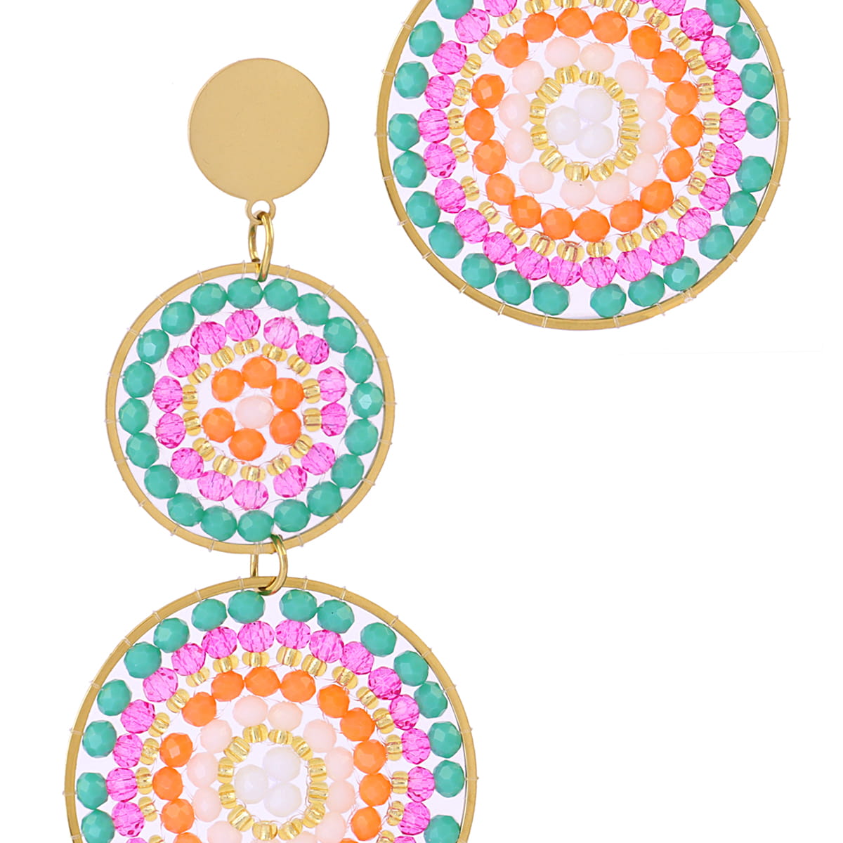 Pendientes largos Solea doble mandala Combinado Anartxy