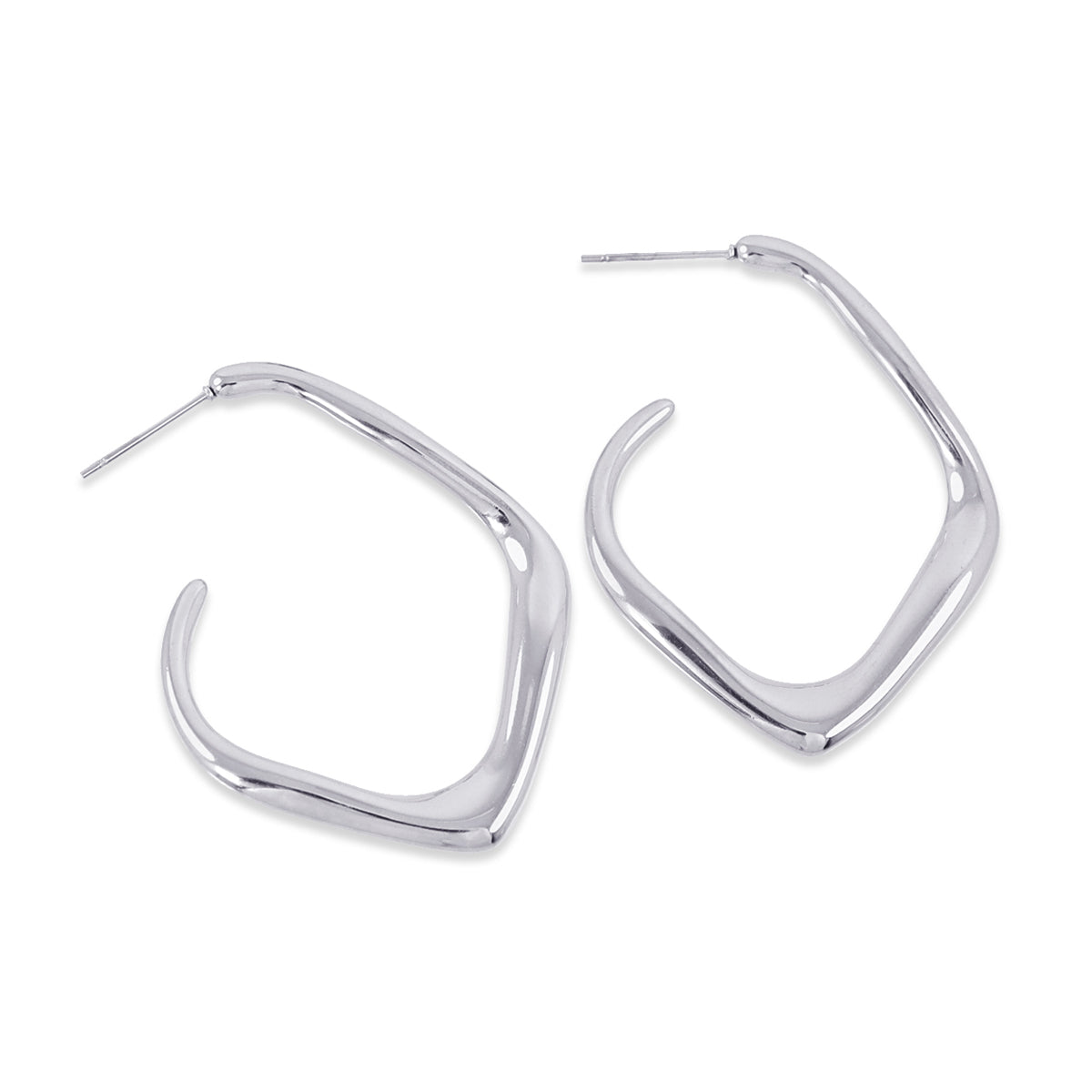 Pendientes Essentials square Plateado Anartxy