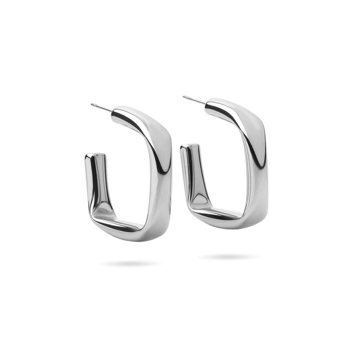 Pendientes Essentials cuadrados Plateado Anartxy