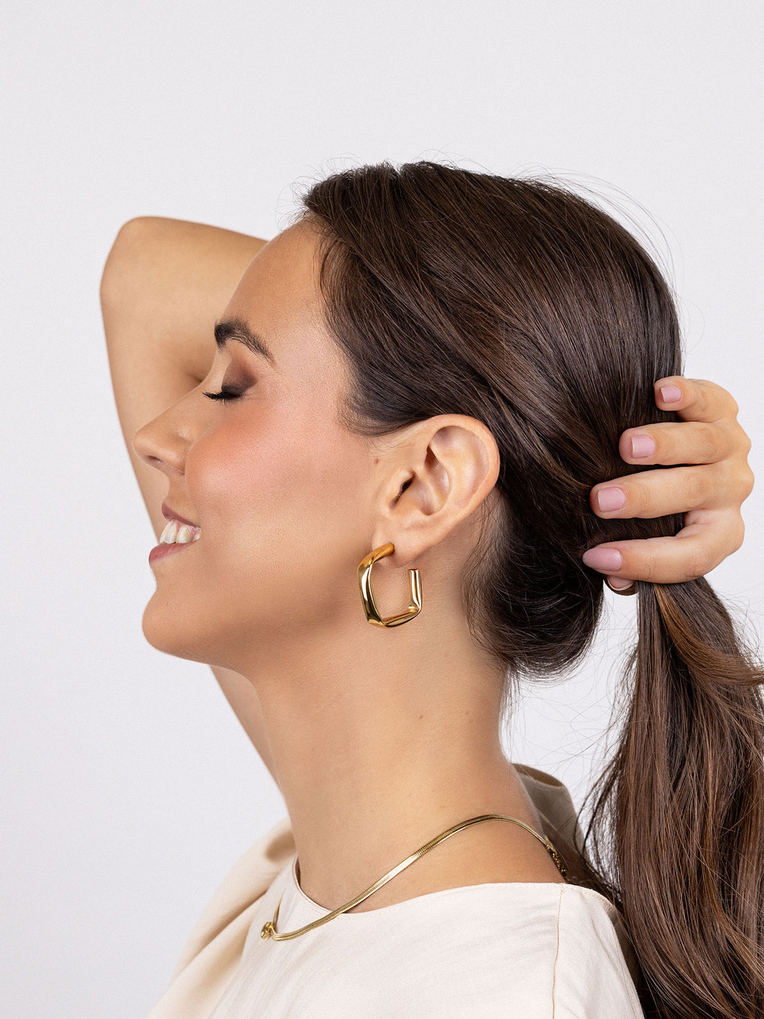 Pendientes Essentials cuadrados Dorado Anartxy