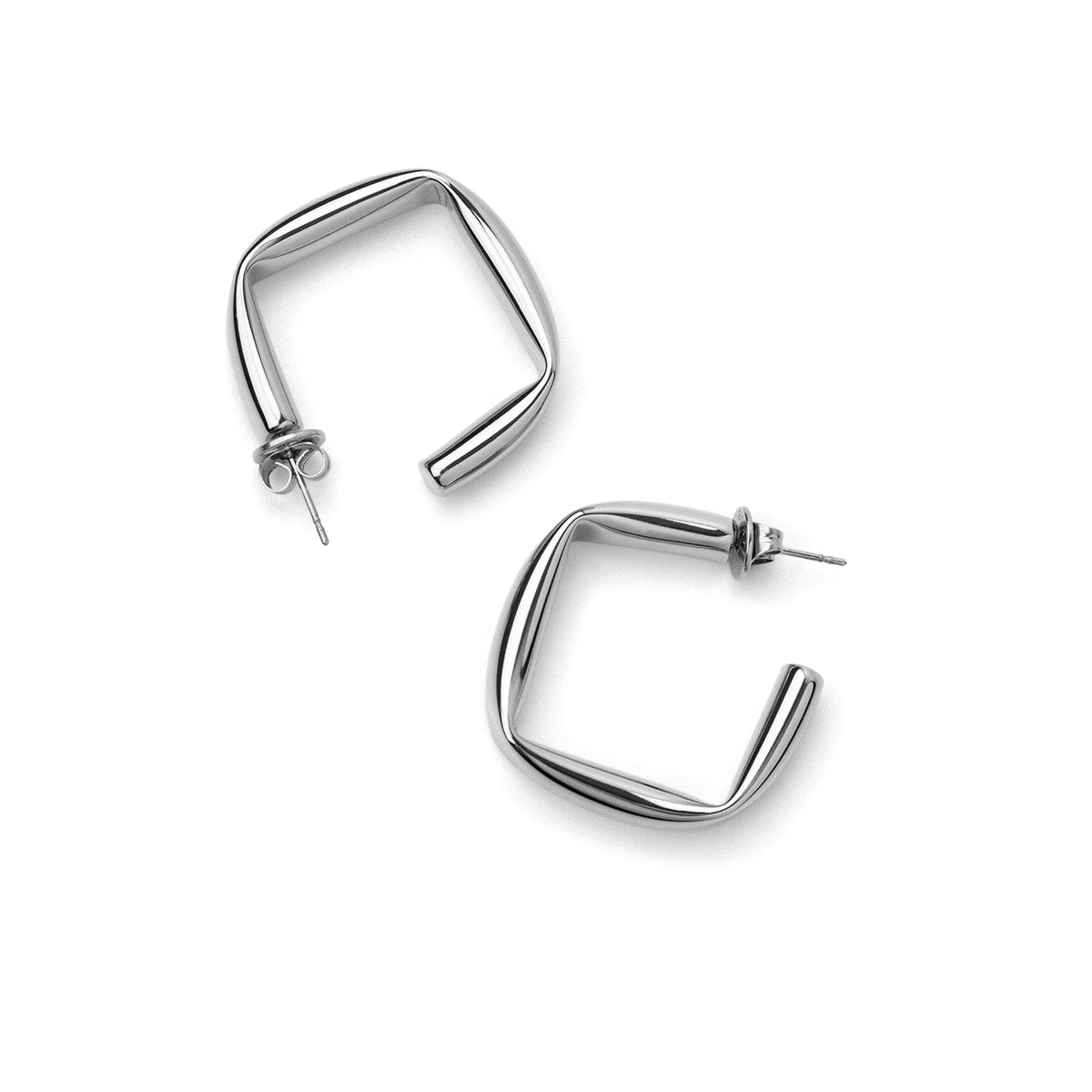 Pendientes Essentials cuadrados Plateado Anartxy