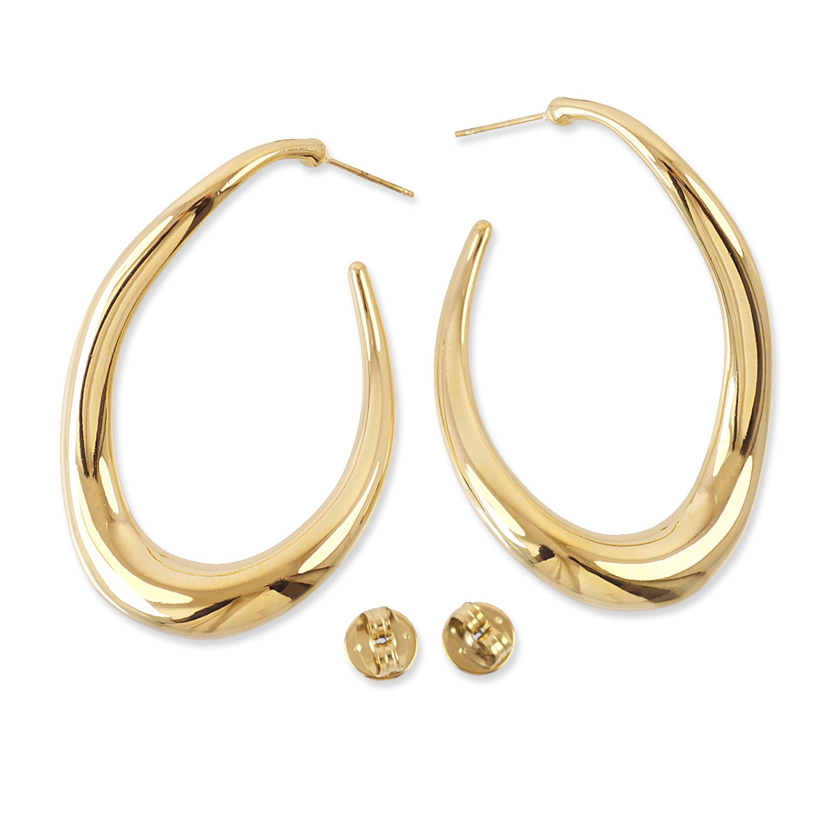 Pendientes aro efecto movimiento Dorado Anartxy