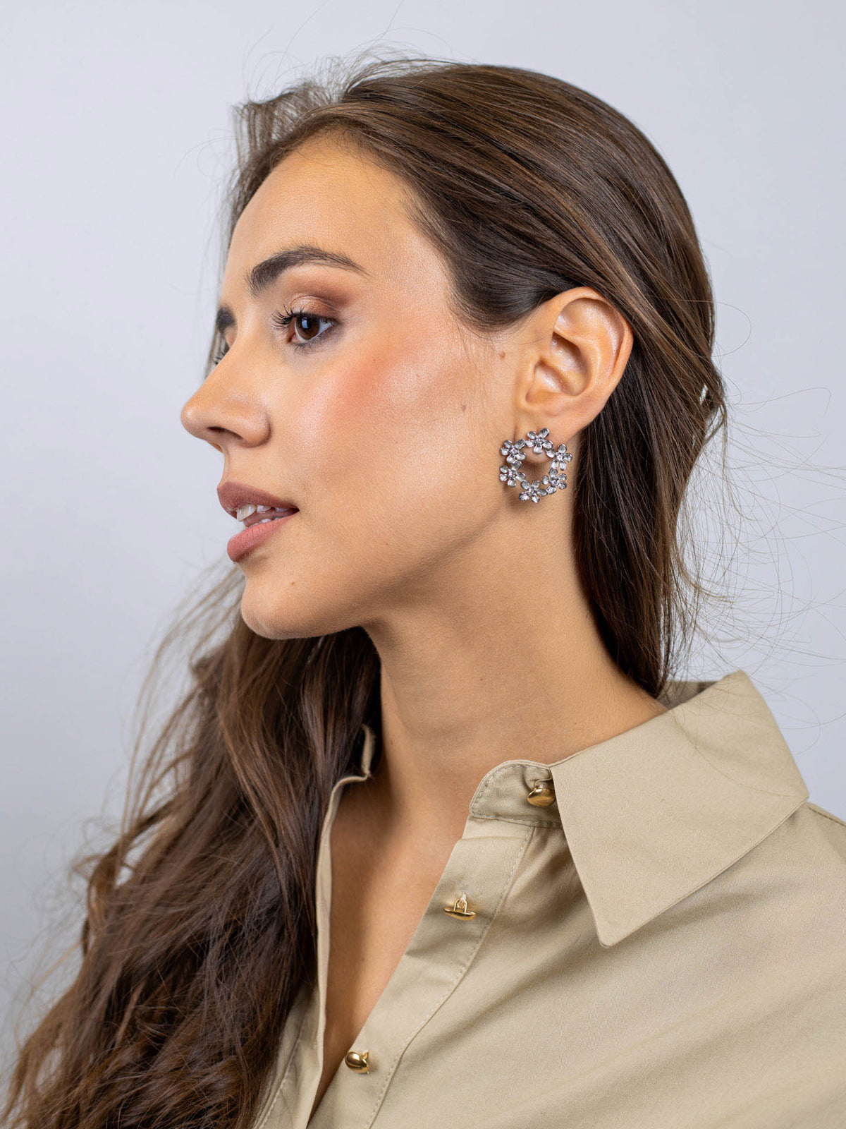 Pendientes Essentials corona flores