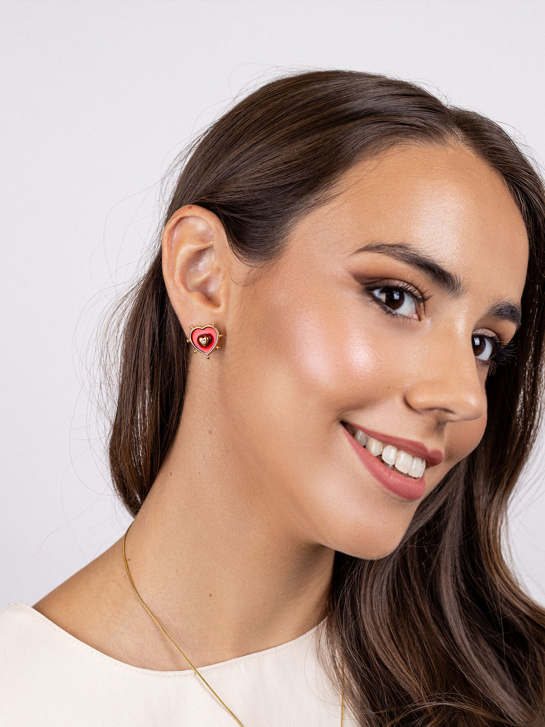 Pendientes corazón sagrado Dorado Anartxy