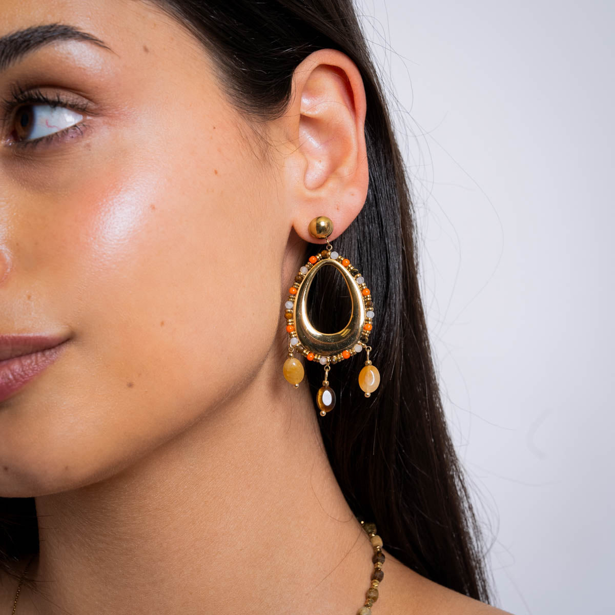 Pendientes largos Spirit boho Café Anartxy