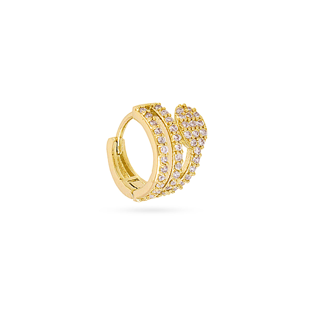 Piercing aro serpiente circonitas Dorado Anartxy