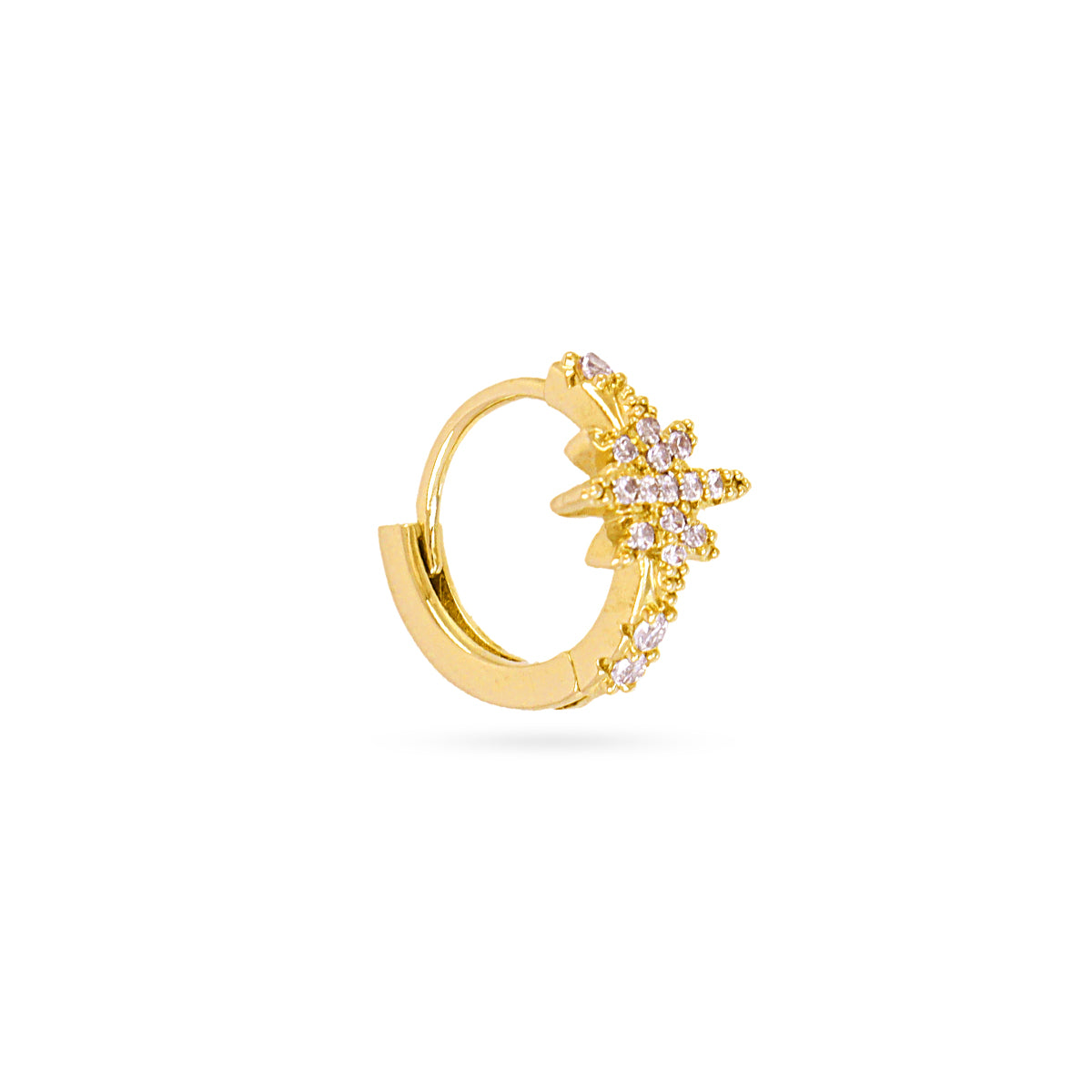 Piercing aro textura estrella polar Dorado Anartxy