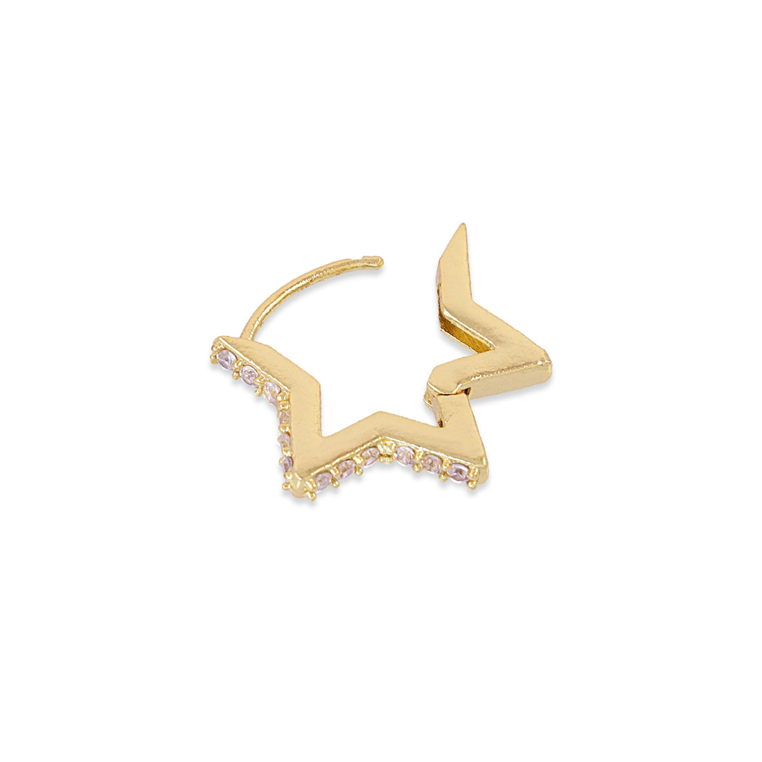 Piercing estrella acero circonitas Dorado Anartxy