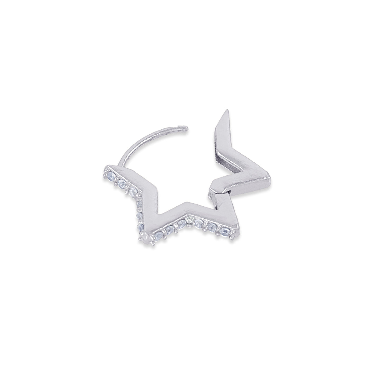 Piercing estrella acero circonitas Plateado Anartxy