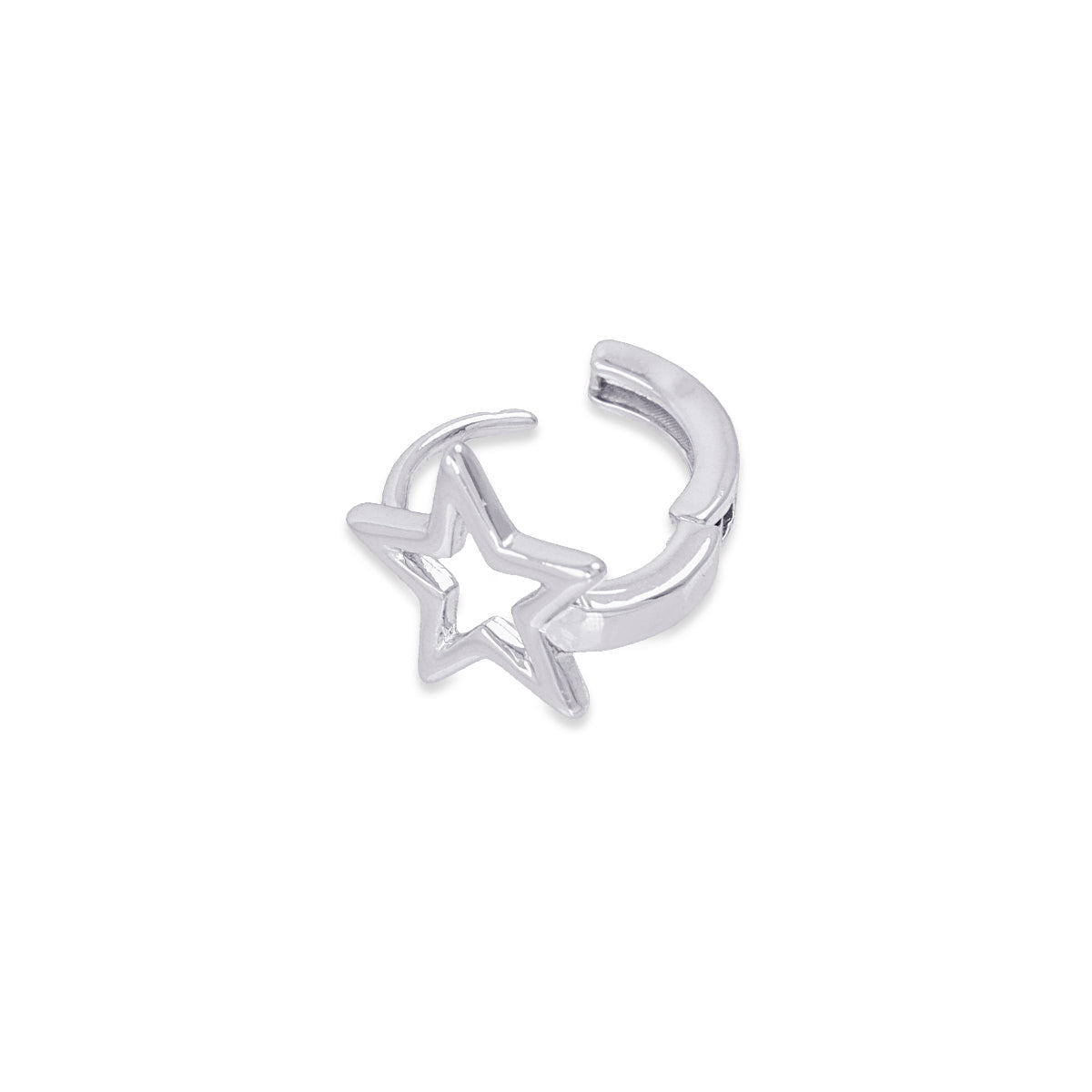 Piercing aro estrella hueca Plateado Anartxy