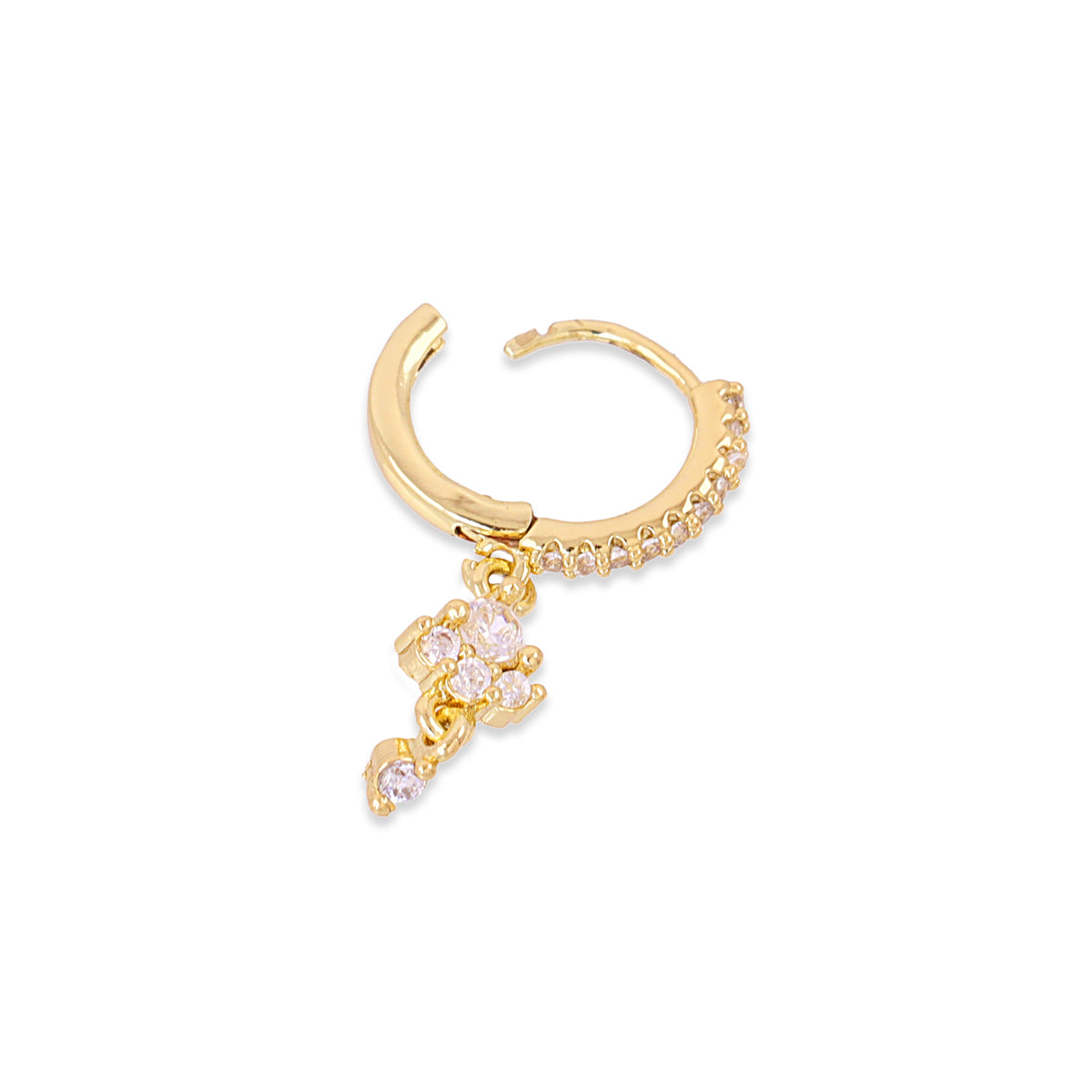 Piercing aro charm circonitas Dorado Anartxy
