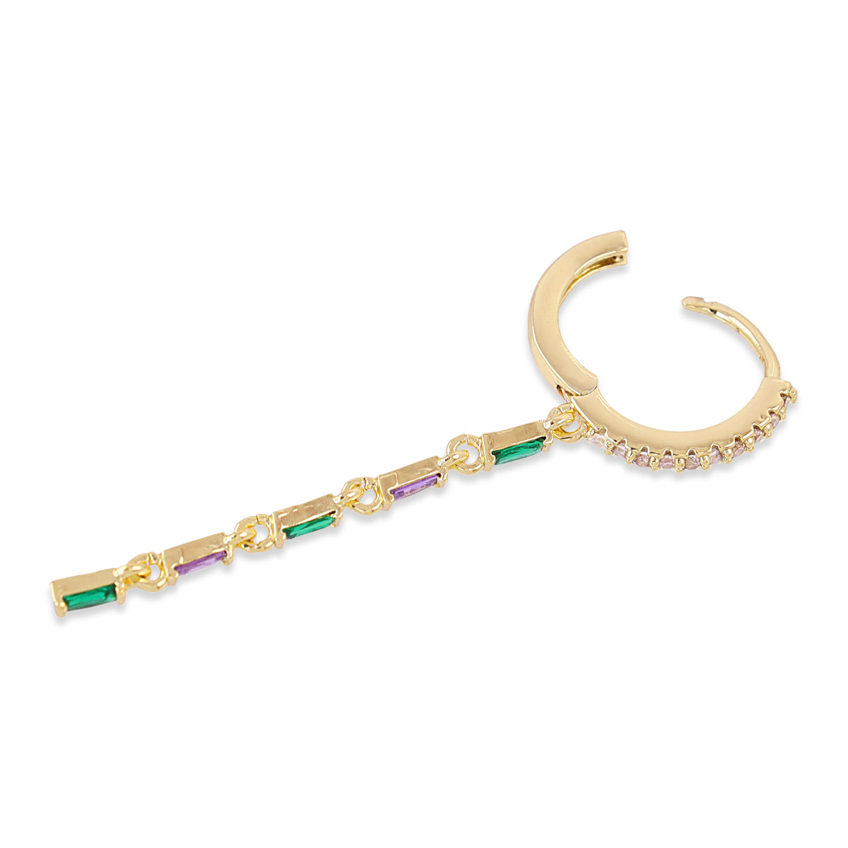 Piercing arco circonitas multicolor Dorado Anartxy