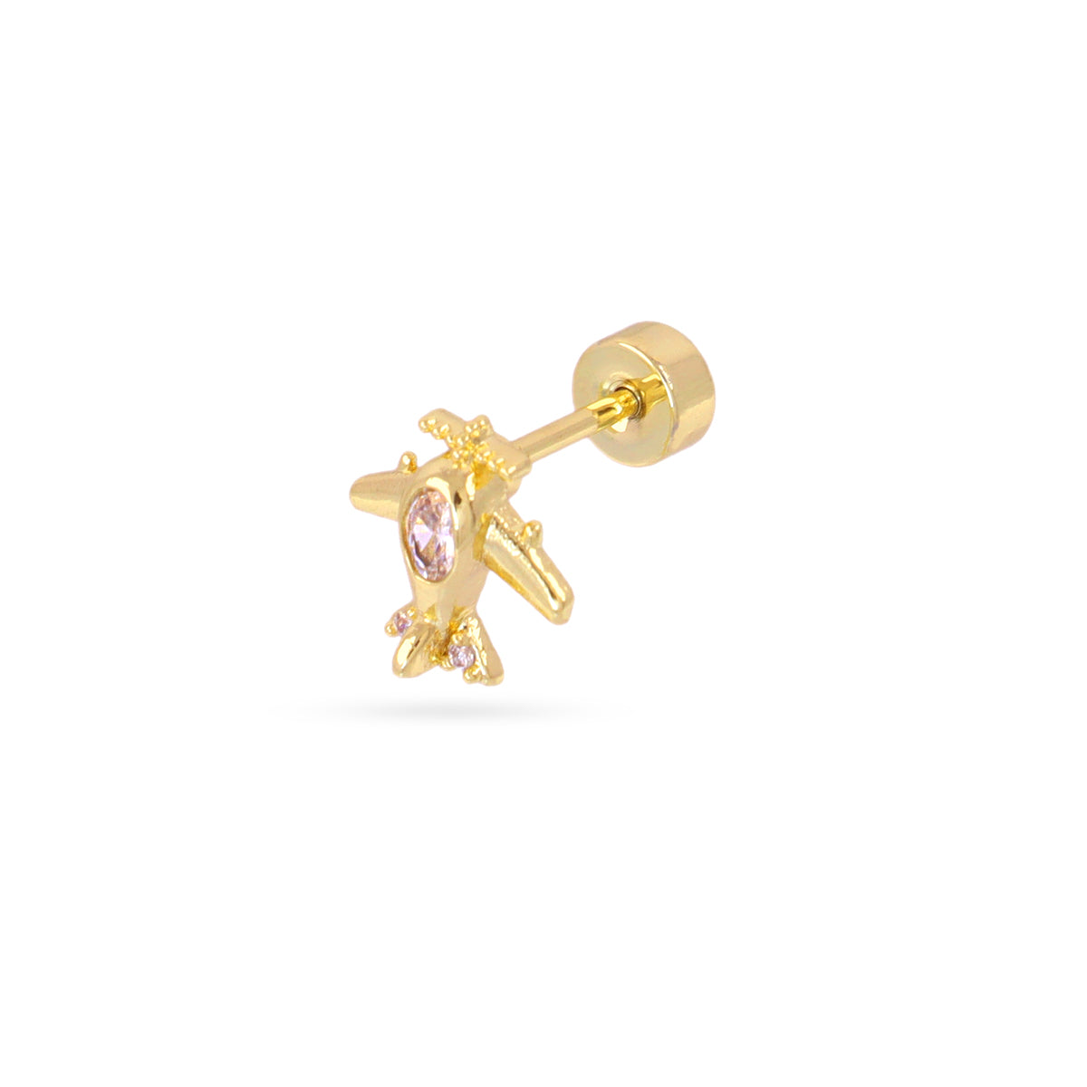 Piercing avioneta circonita Dorado Anartxy