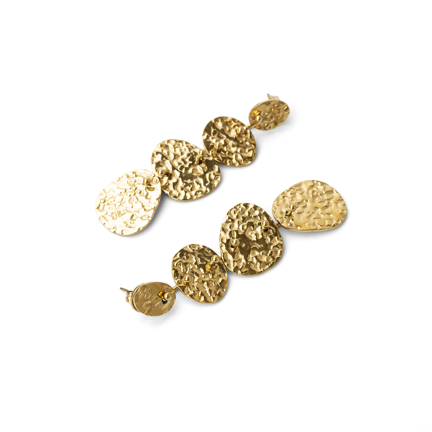 Pendientes largos Essentials medallas Dorado Anartxy