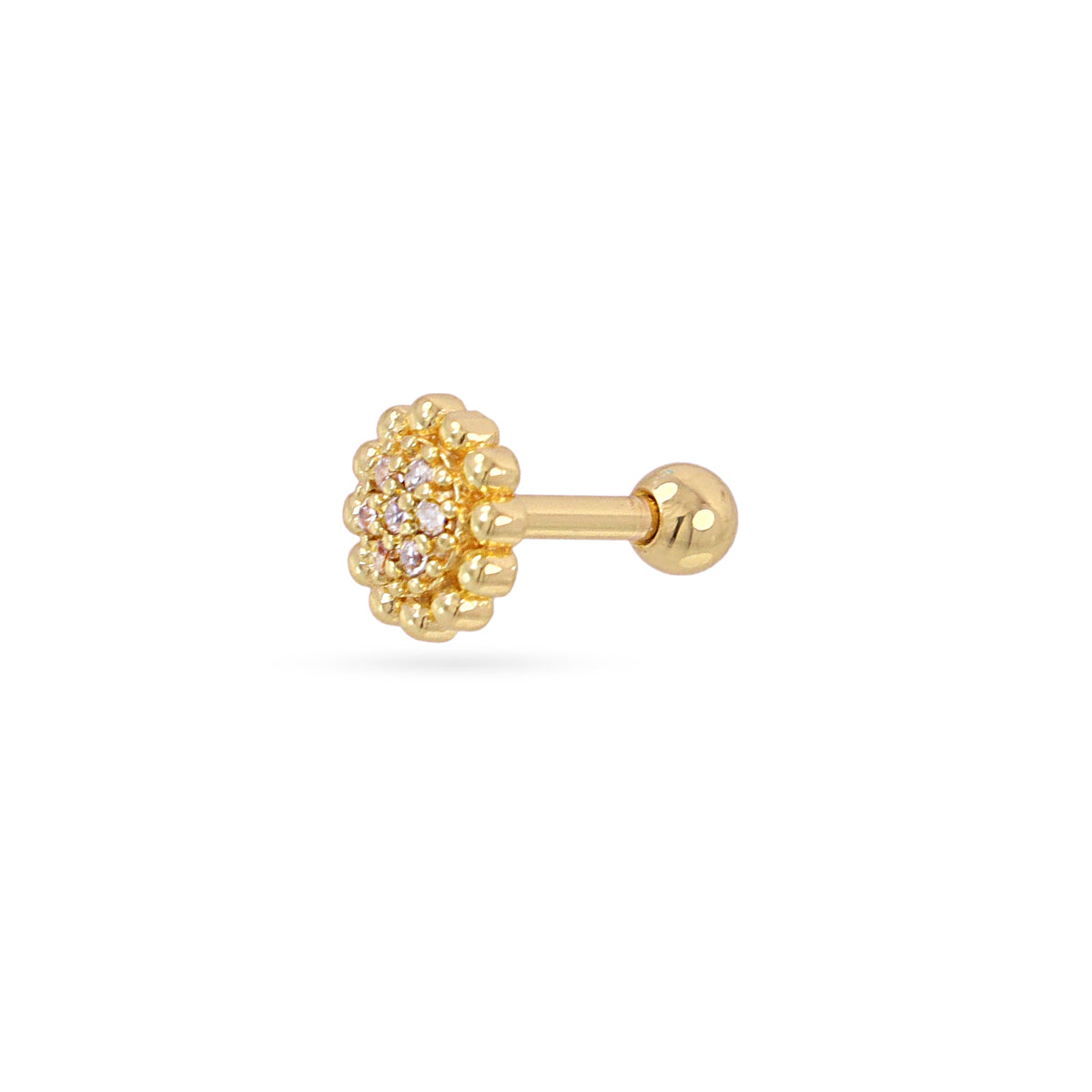 Piercing flor circonitas Dorado Anartxy
