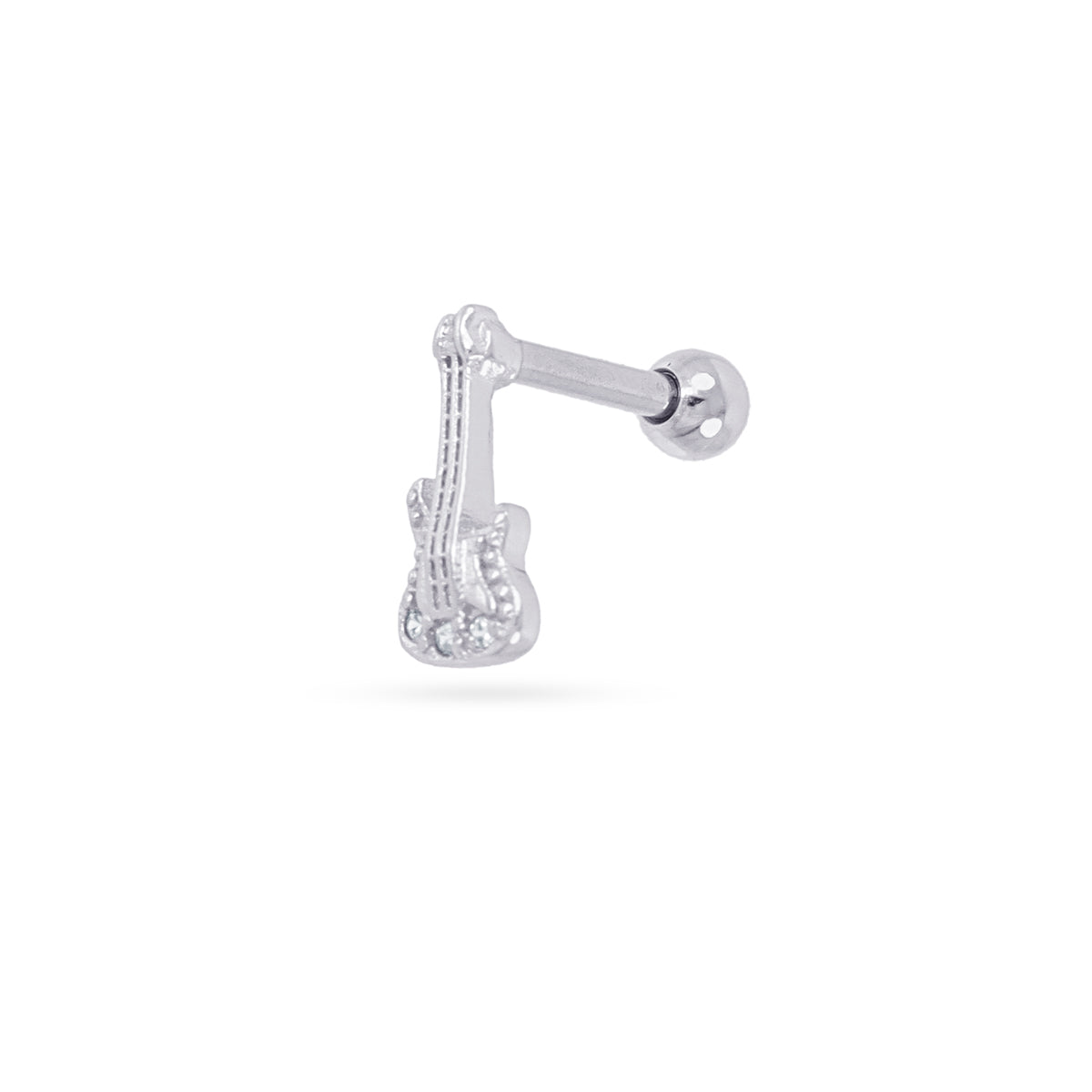 Piercing guitarra circonitas Plateado Anartxy