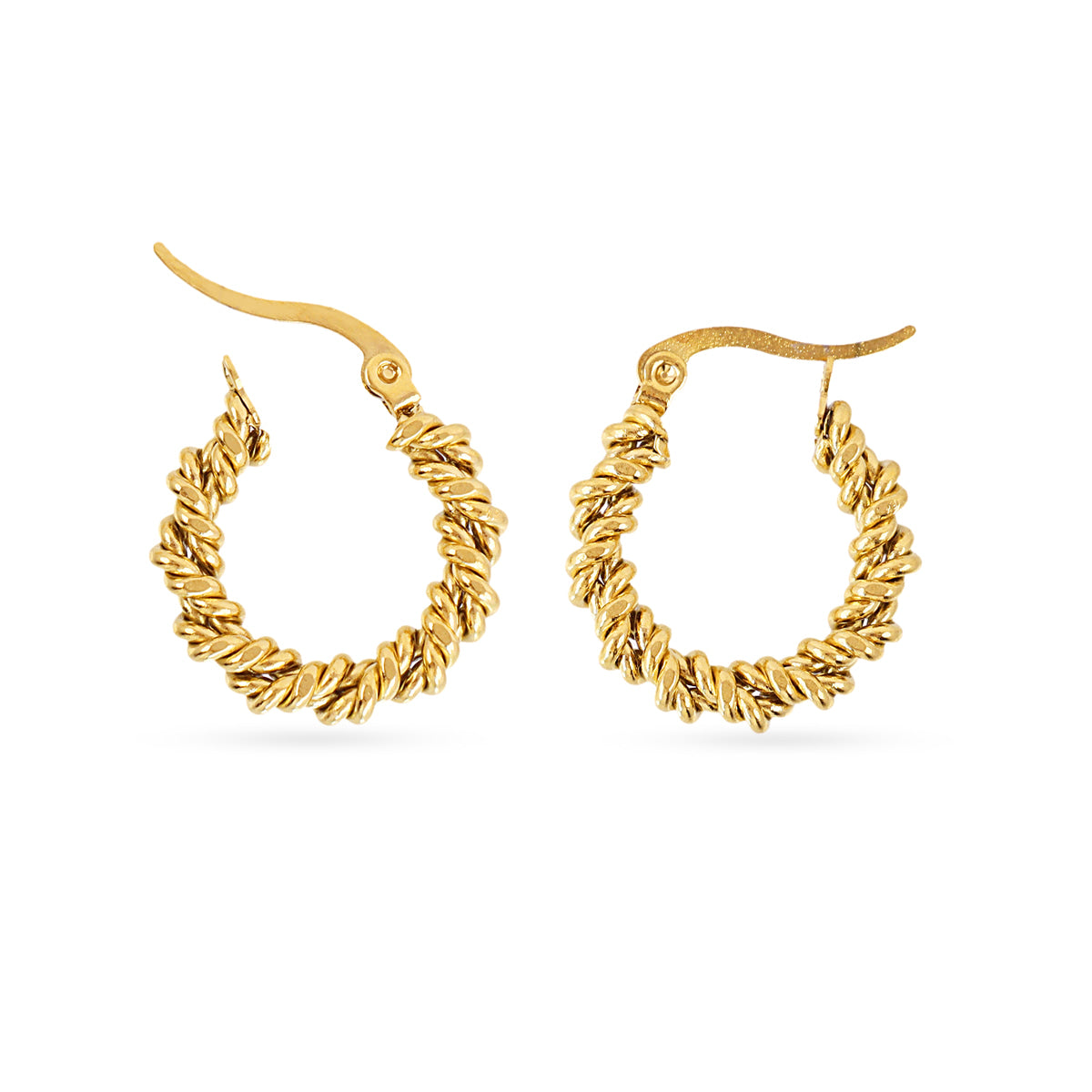 Aros Essentials trenzado Dorado 20 mm Anartxy