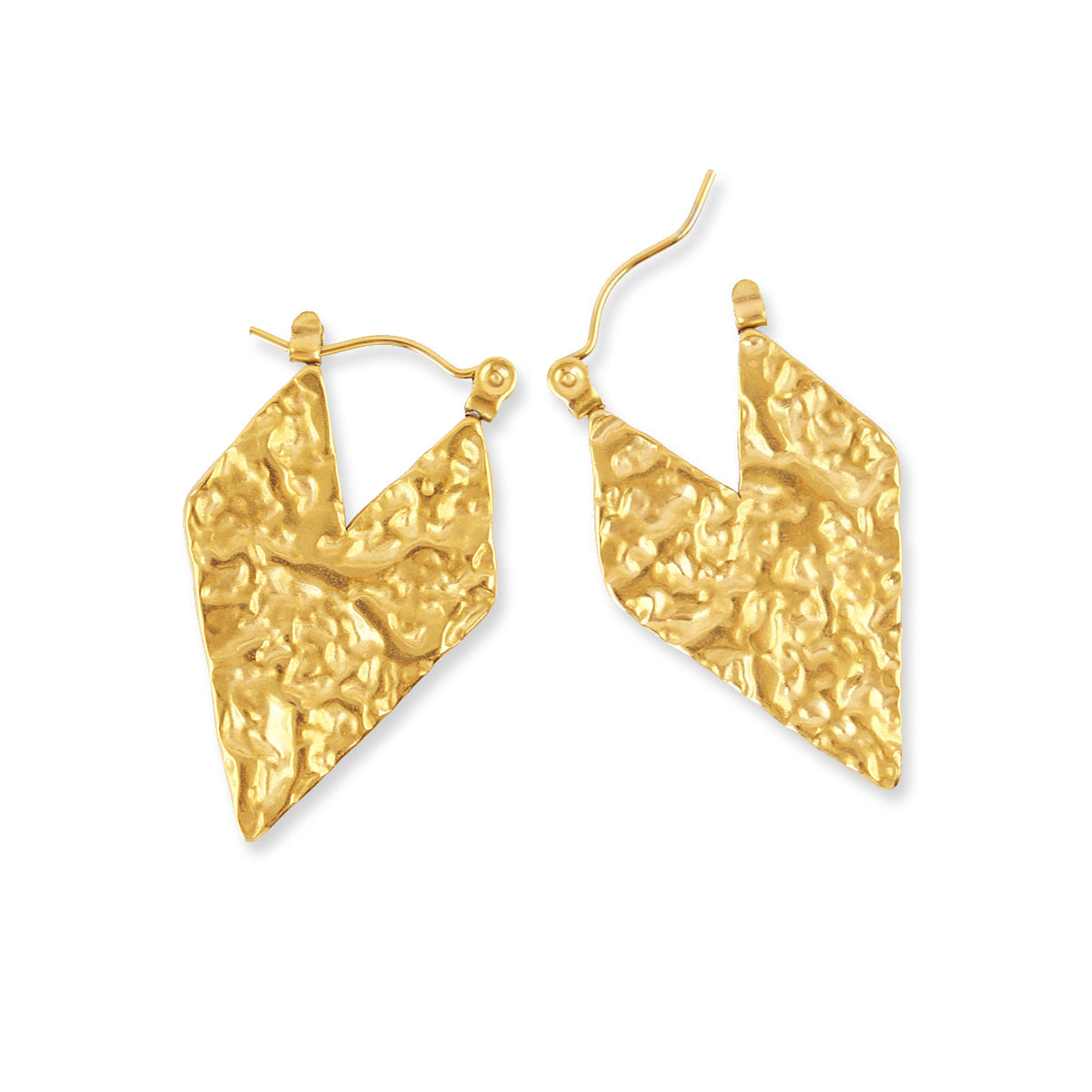 Aros Essentials rombo martelé Dorado Anartxy