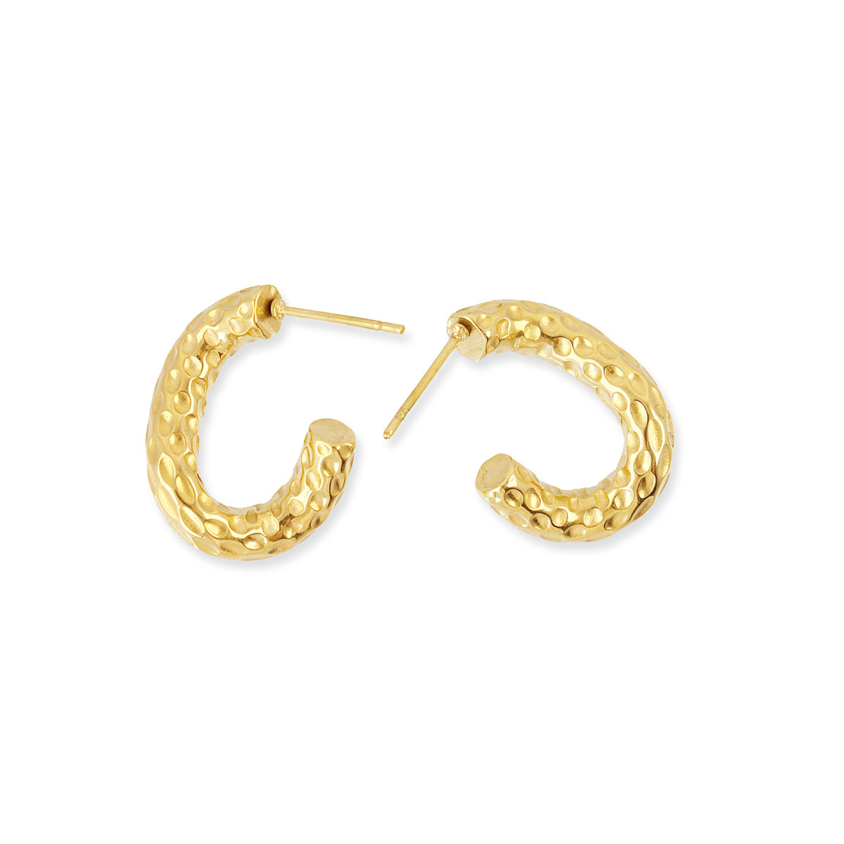 Aros Essentials orgánico martelé 20mm Dorado Anartxy