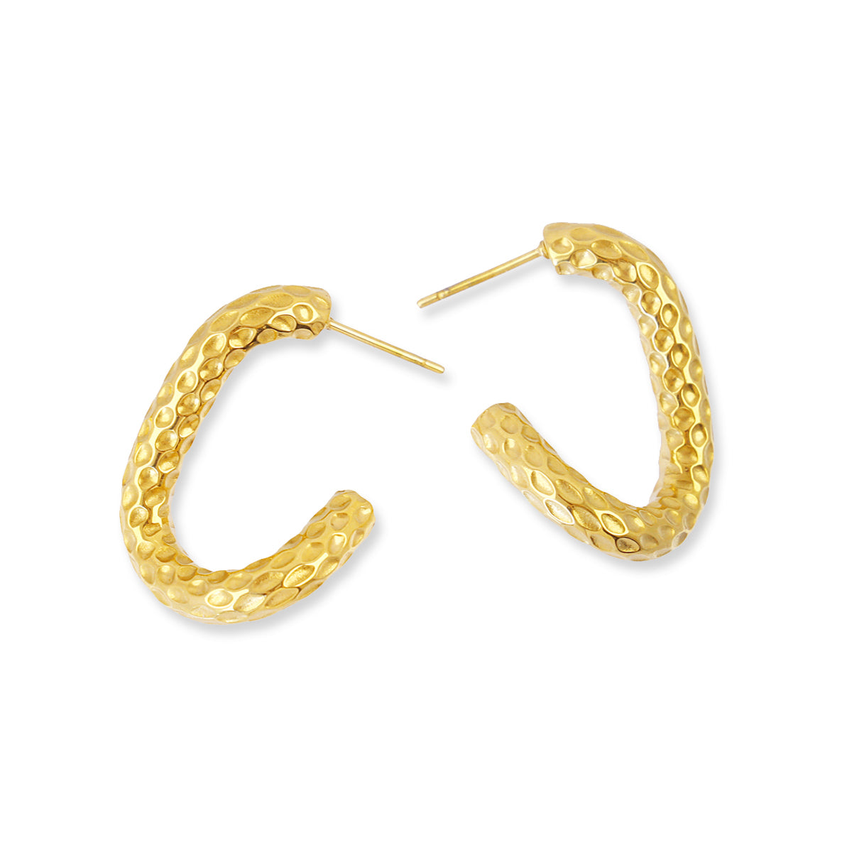 Aros Essentials orgánico martelé 26mm Dorado Anartxy