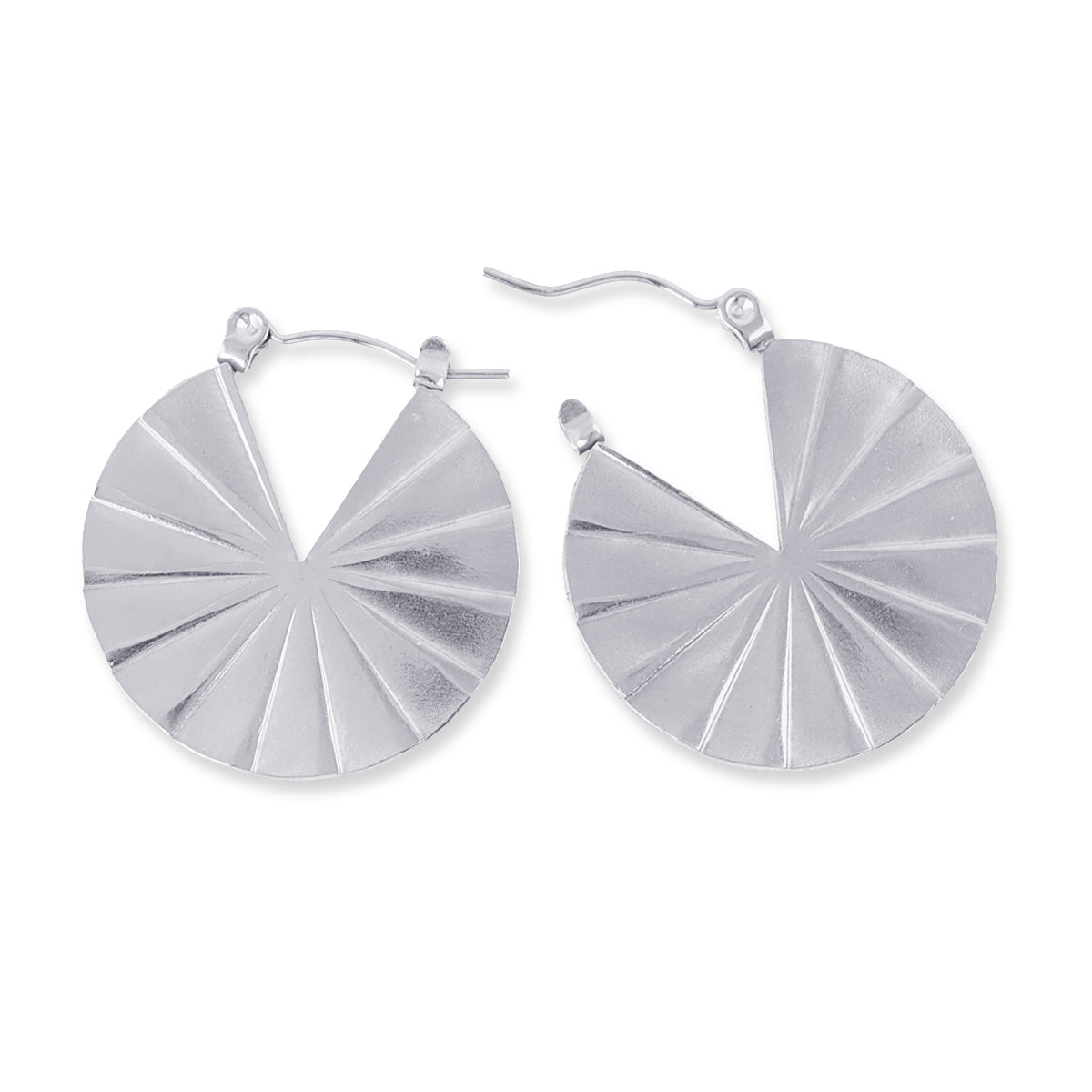 Aros Essentials disco plisado Plateado Anartxy