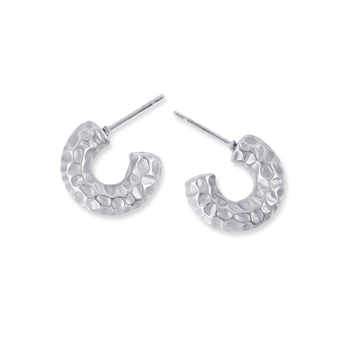Aros Essentials mini martelé Plateado Anartxy