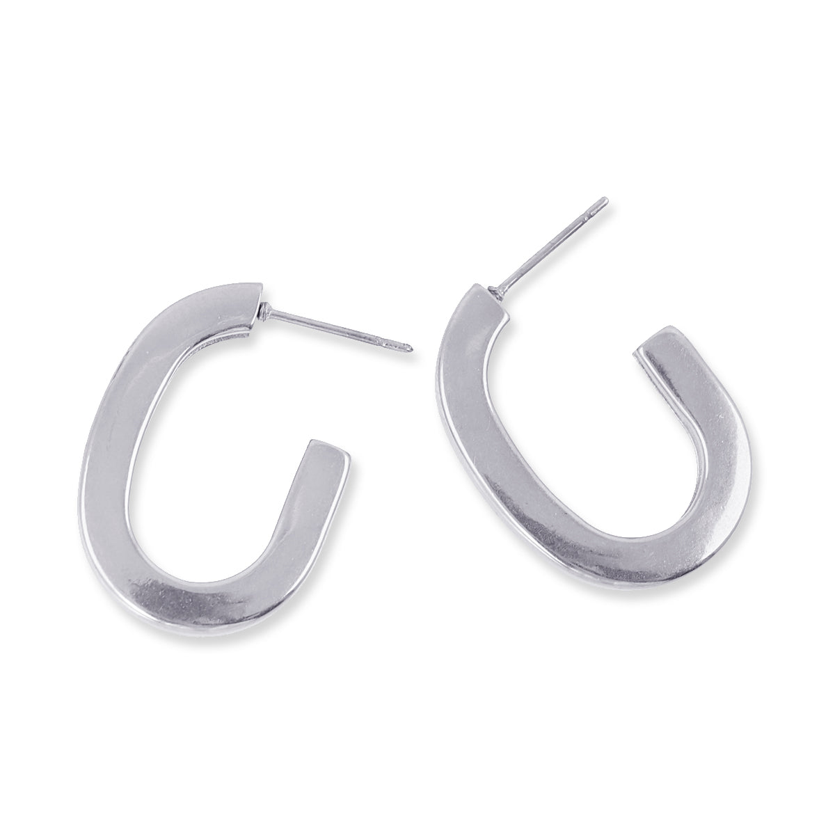 Aros Essentials curvados acero Plateado Anartxy