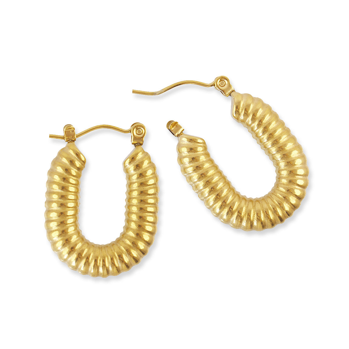 Aros Essentials ribbed textura Dorado Anartxy