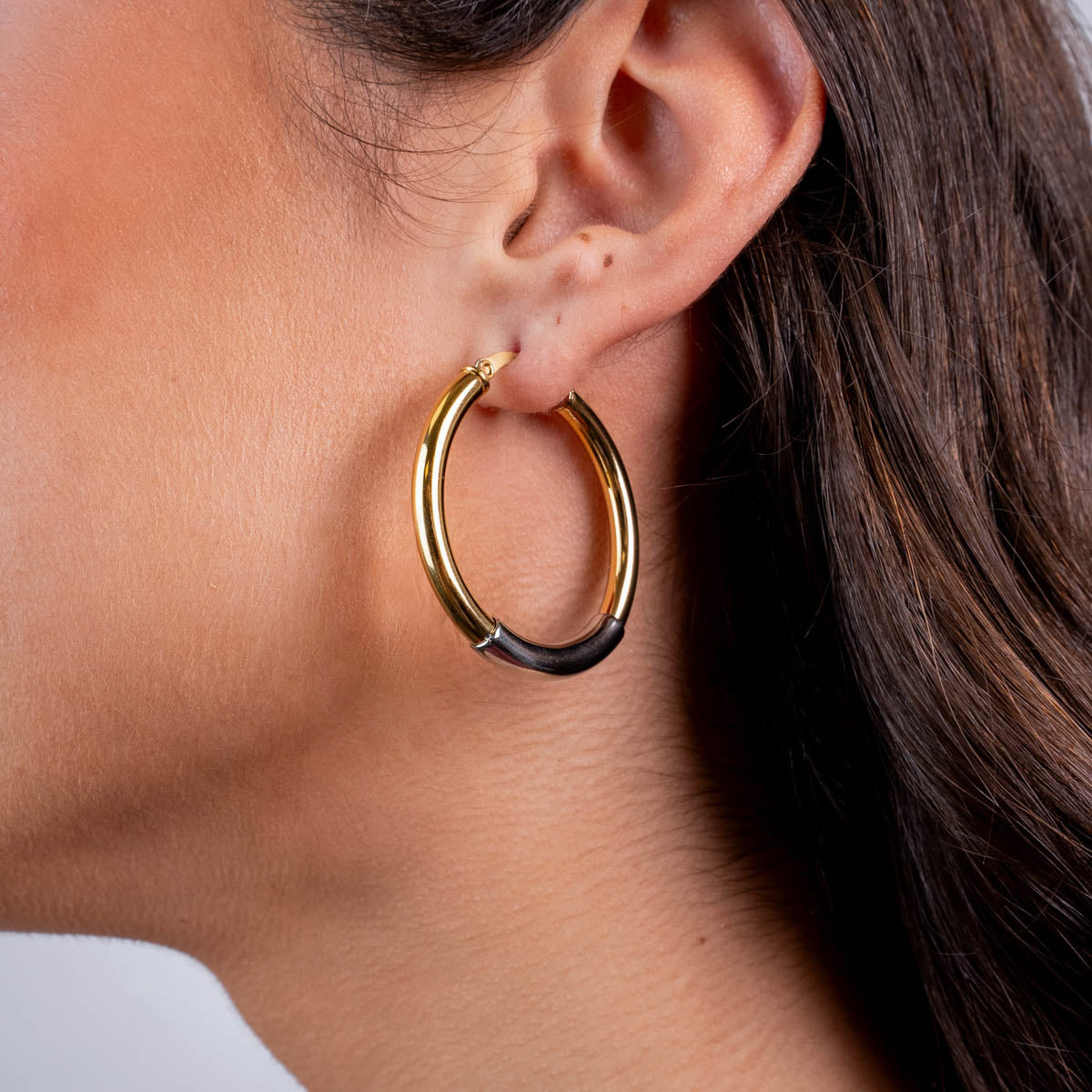 Aros Essentials contraste oro-plata Combinado metalizado Anartxy