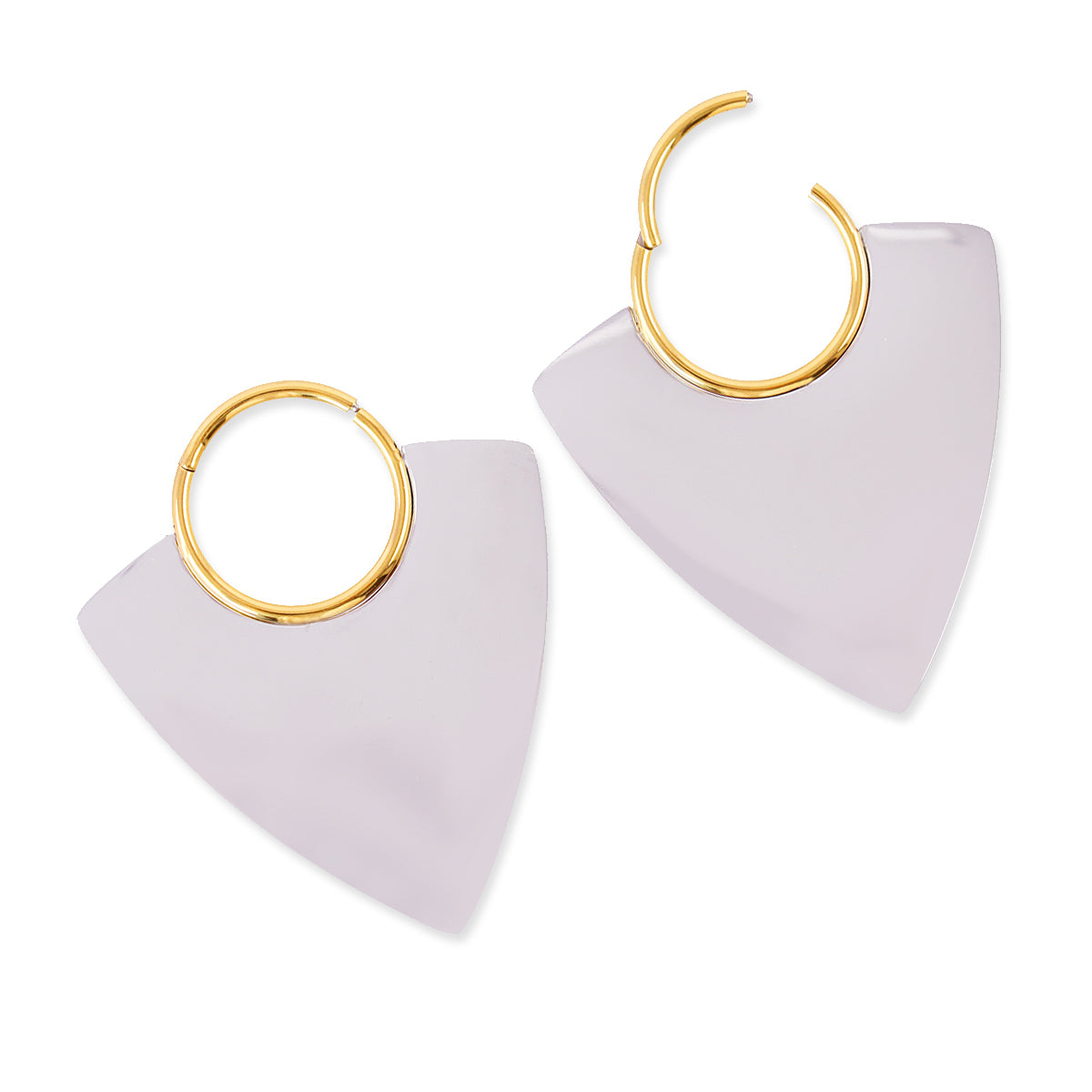 Aros Essentials geométrico bicolor Combinado metalizado Anartxy