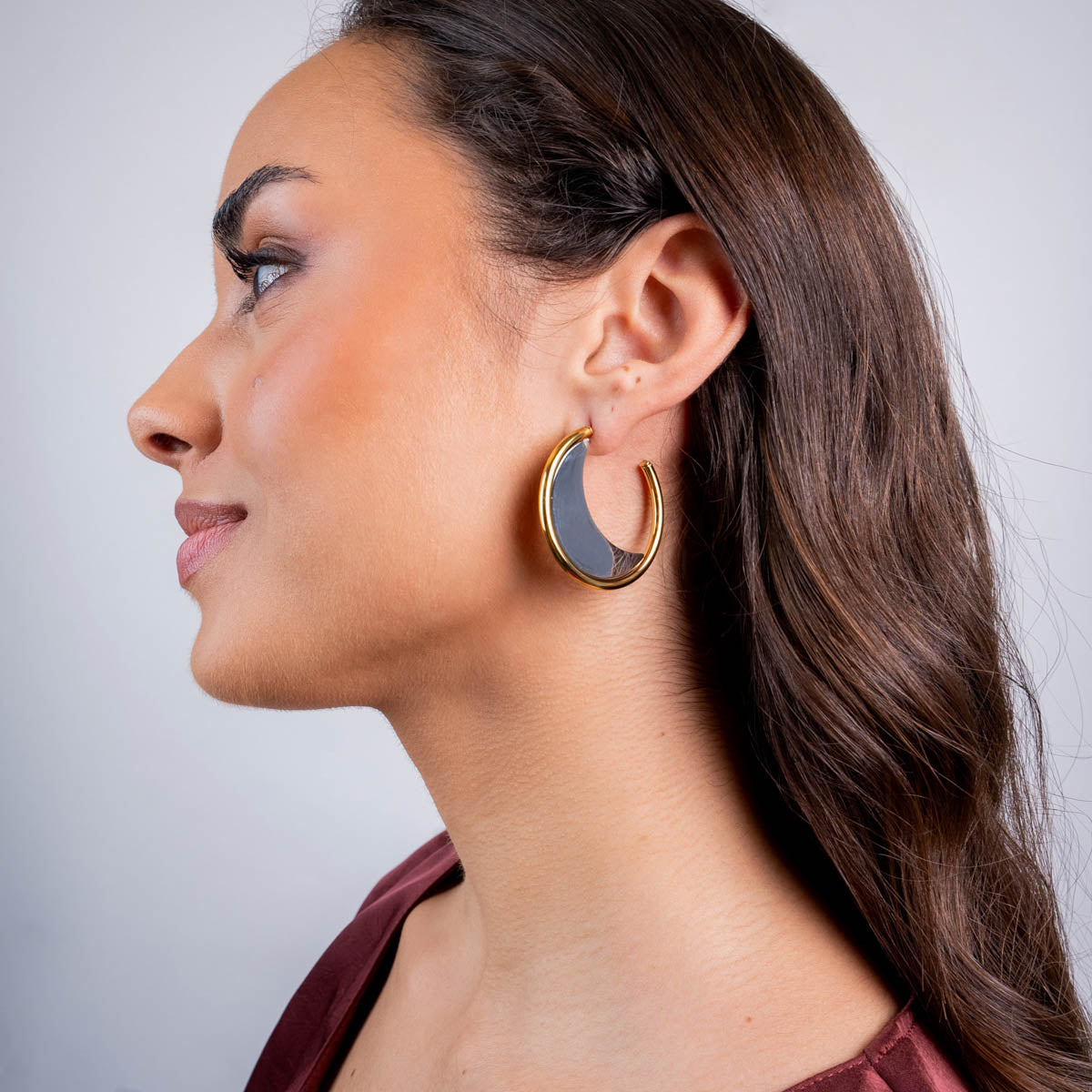 Aros Essentials diseño dual Plateado Anartxy